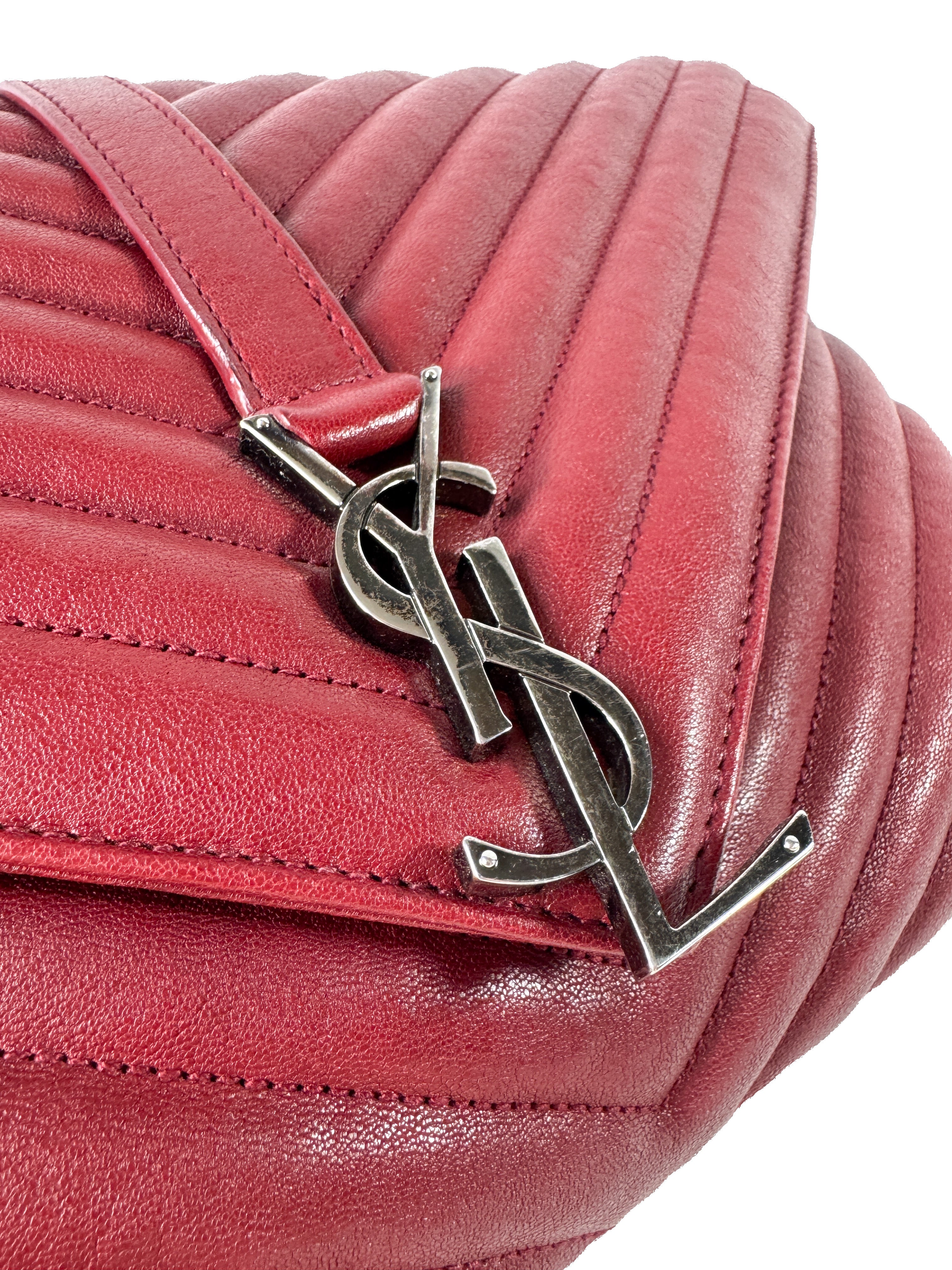 Saint Laurent red leather large College shoulder bag IDN-392738-0717