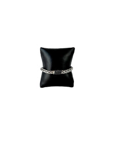 John Hardy sterling silver black sapphires wheat chain bracelet