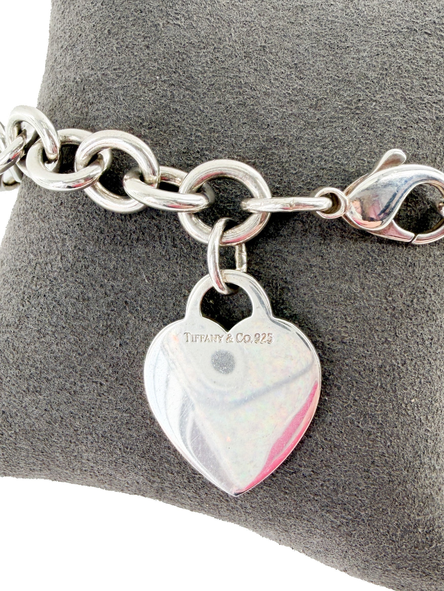 Tiffany & Co sterling silver heart tag bracelet