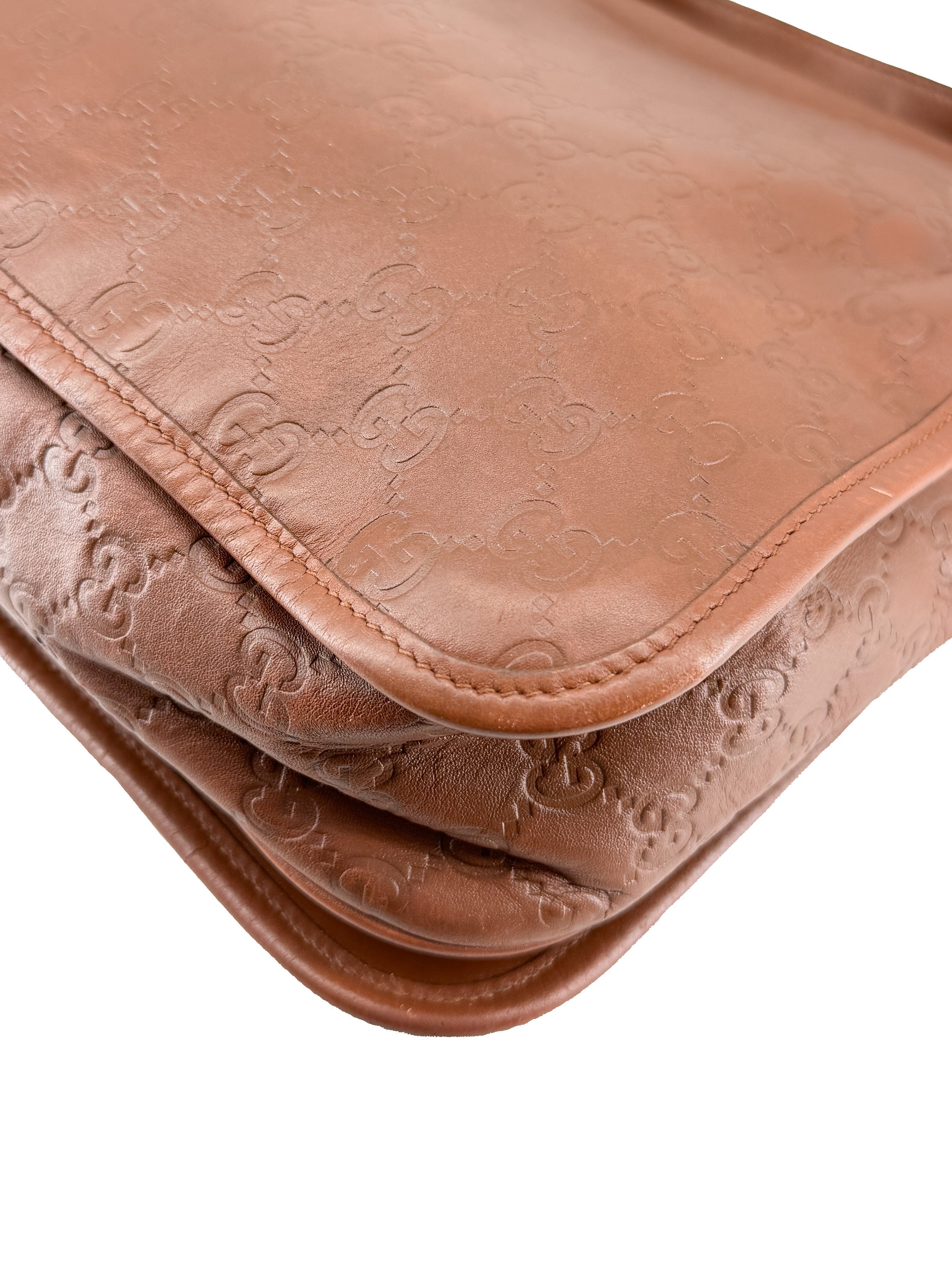 Gucci brown Guccissima messenger bag 145844 213317