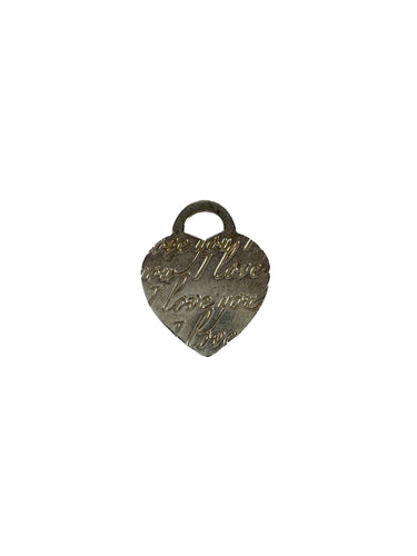 Tiffany & Co sterling silver I love you script heart charm