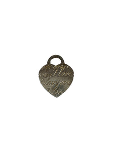 Tiffany & Co sterling silver I love you script heart charm