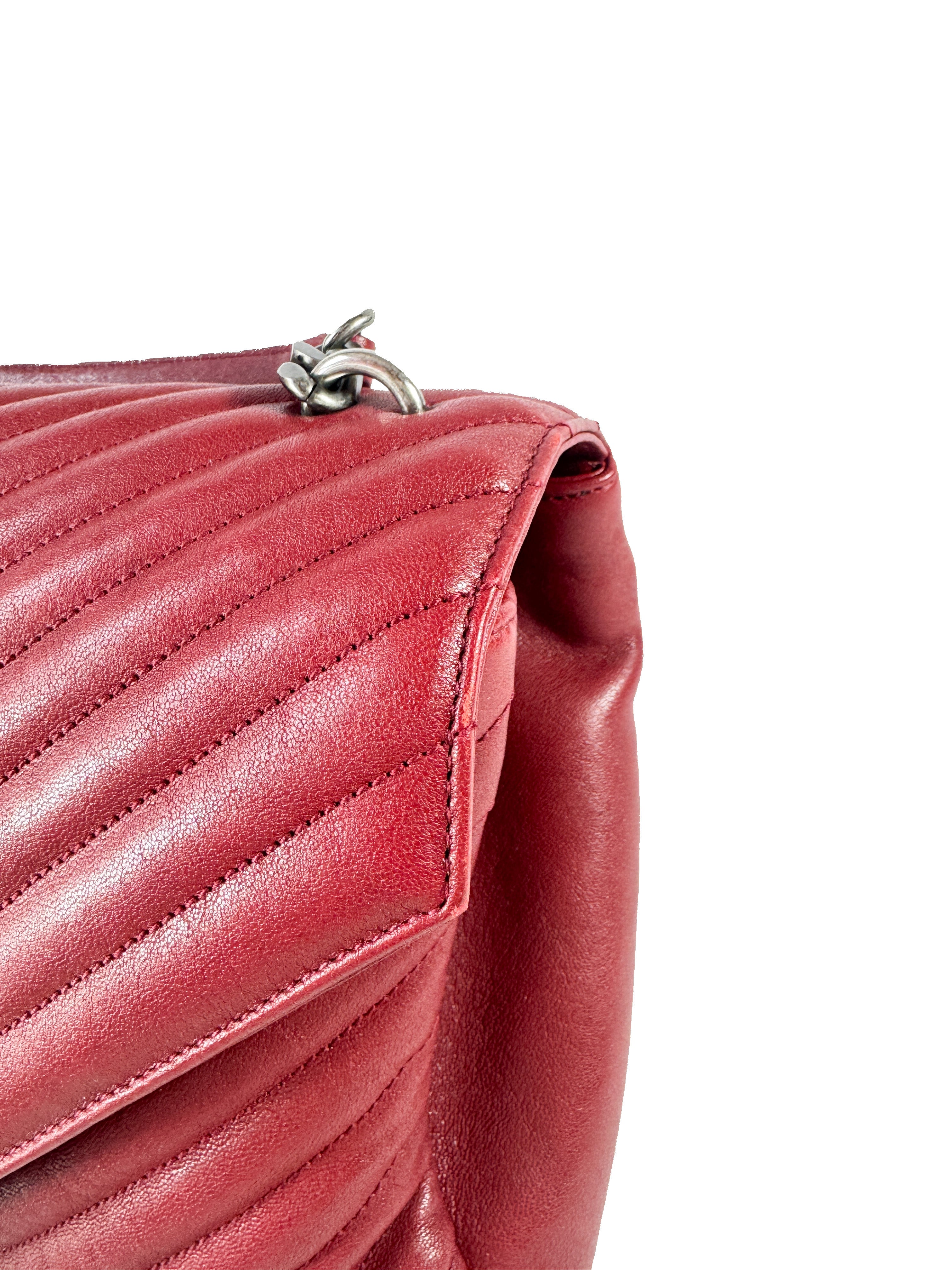 Saint Laurent red leather large College shoulder bag IDN-392738-0717