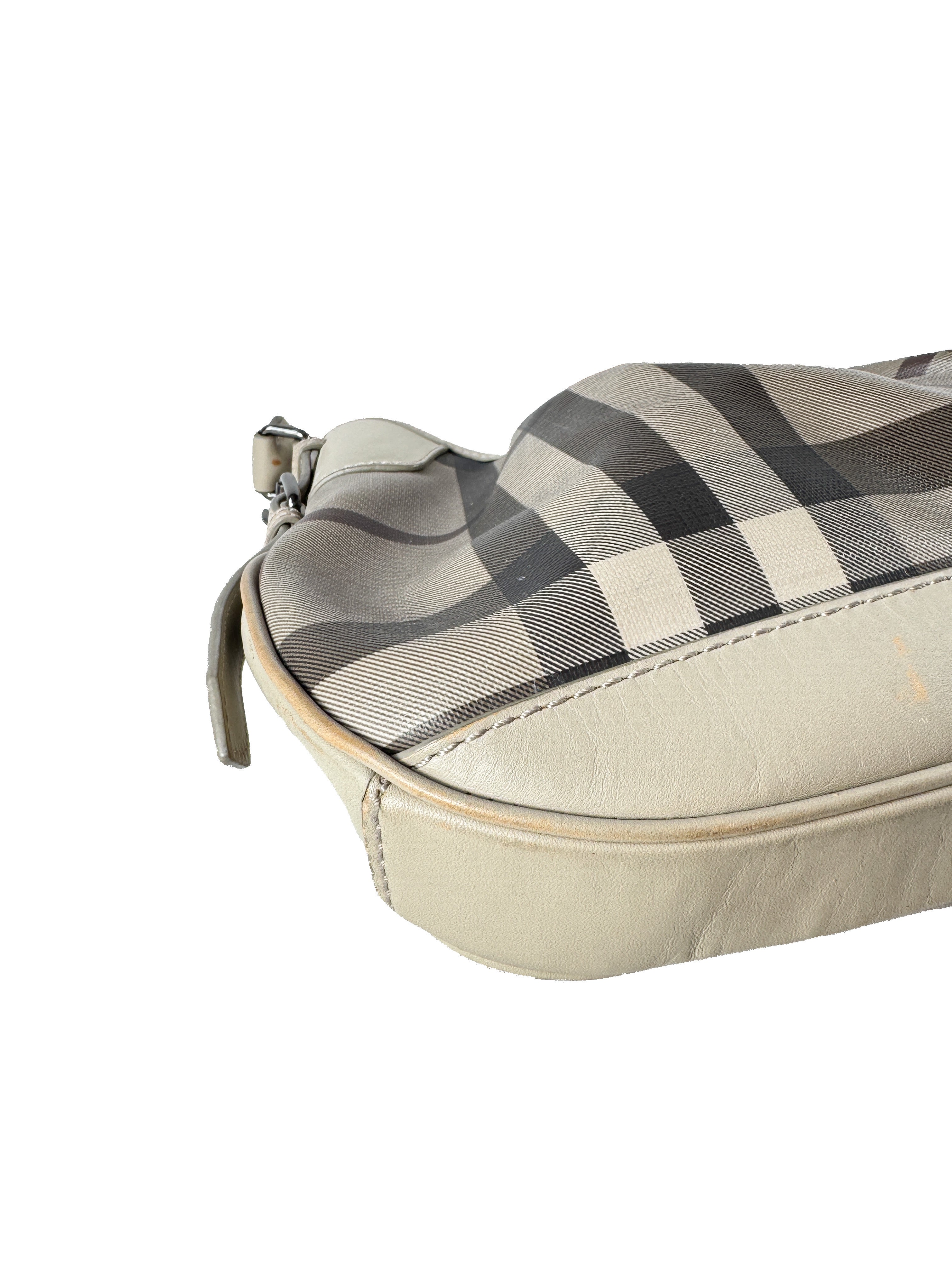 Burberry gray plaid shoulder bag **as is**