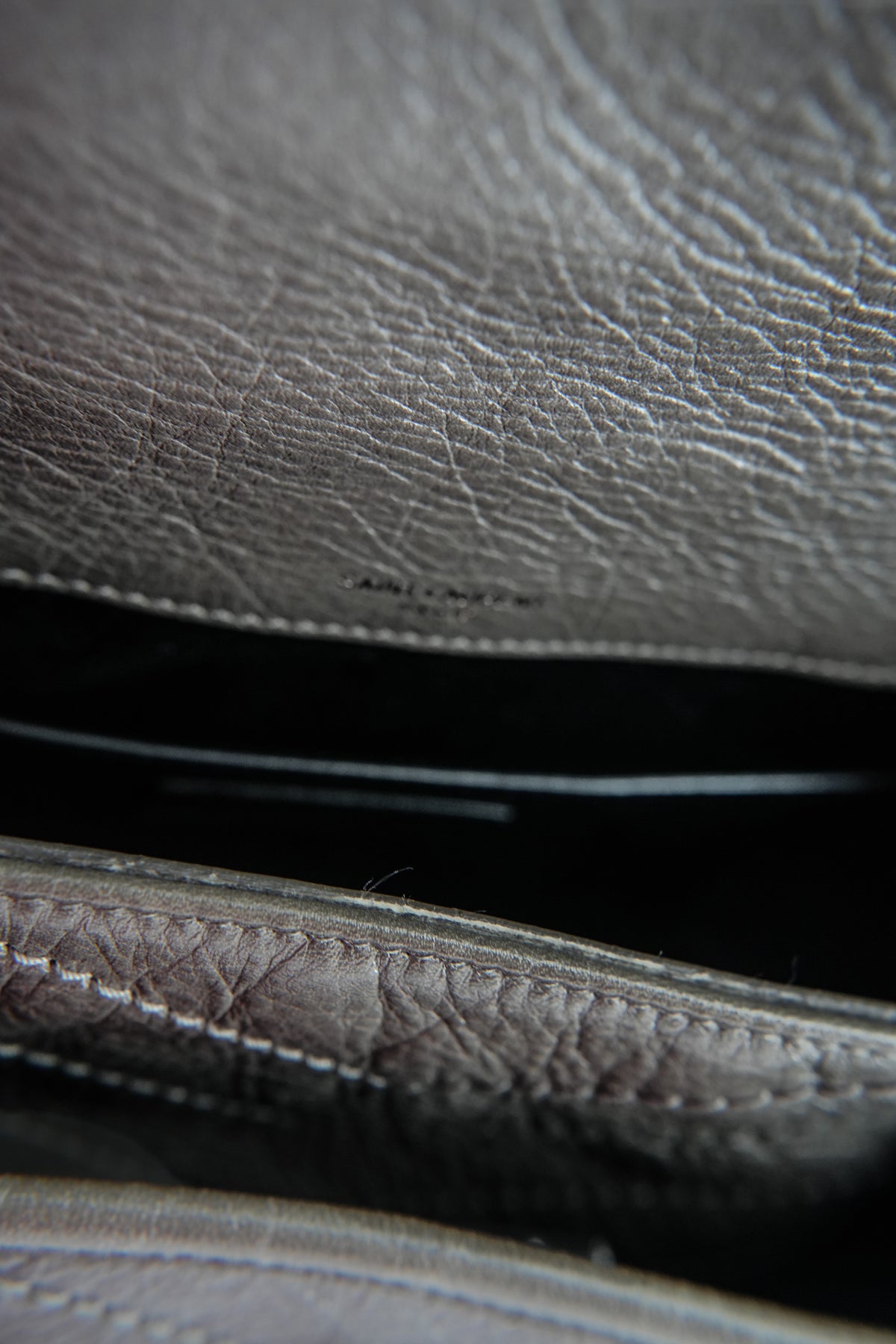 Saint Laurent gray quilted baby Niki satchel PMR 633160-1221
