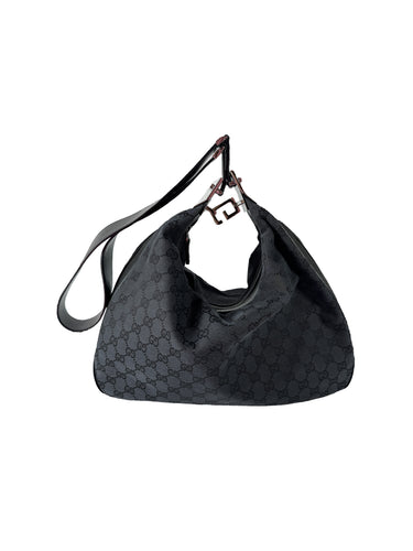 Gucci black GG attache vintage shoulder bag 001 3341 3444