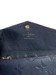 Louis Vuitton navy empreinte leather key pouch TJ4240