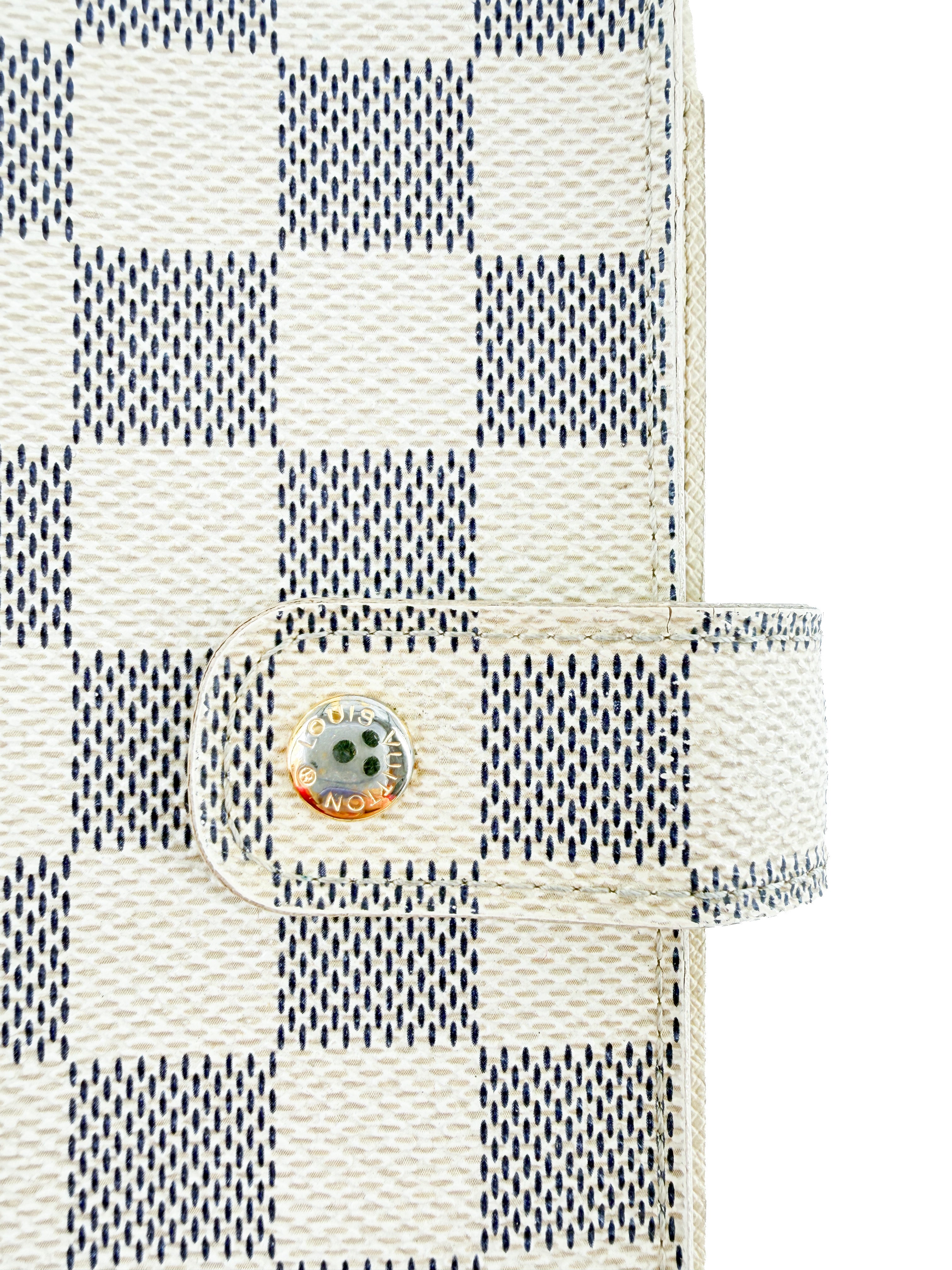 Louis Vuitton damier azur medium ring agenda SP2057