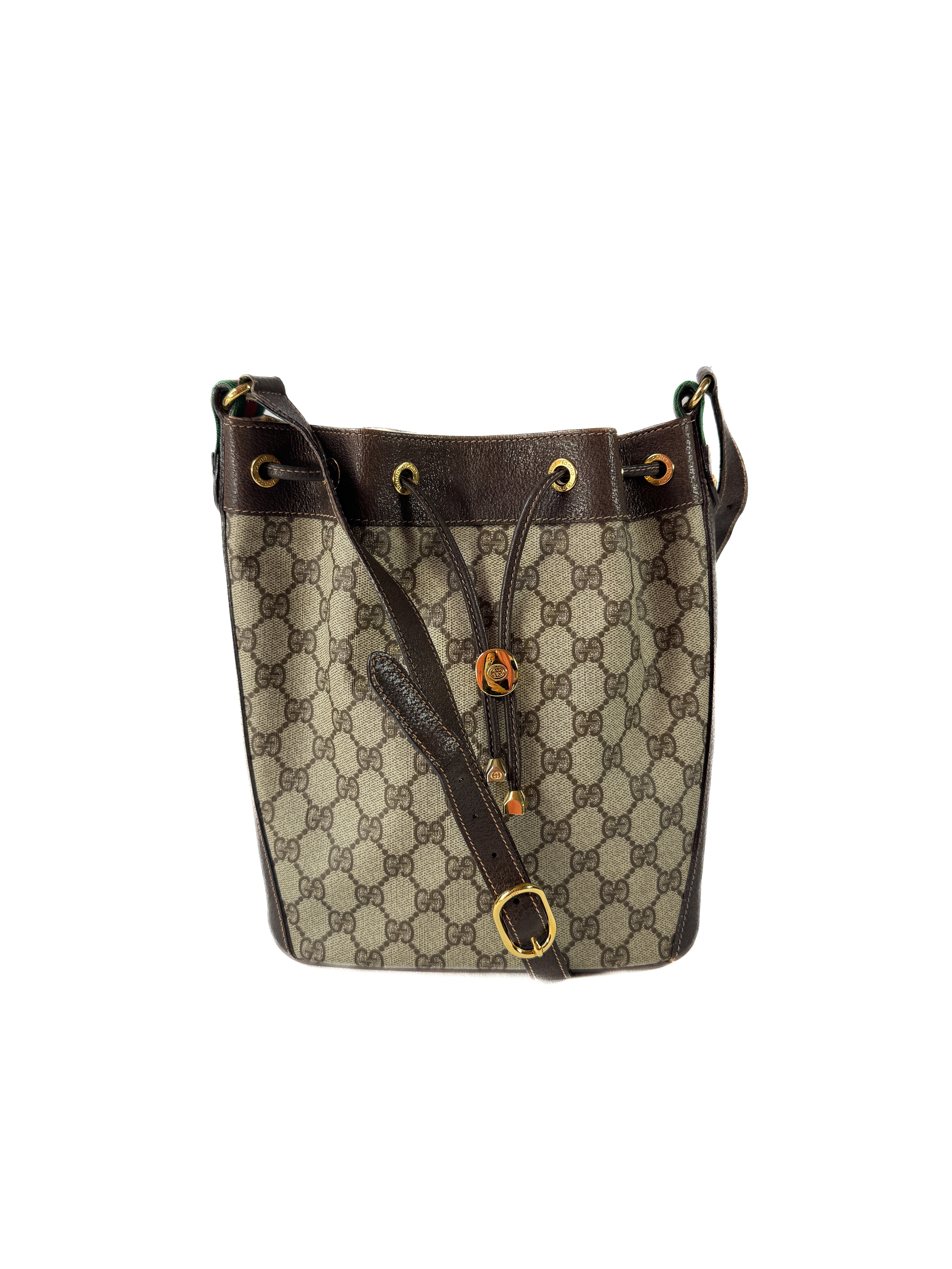 Gucci vintage GG sherry line bucket bag 164-02-034