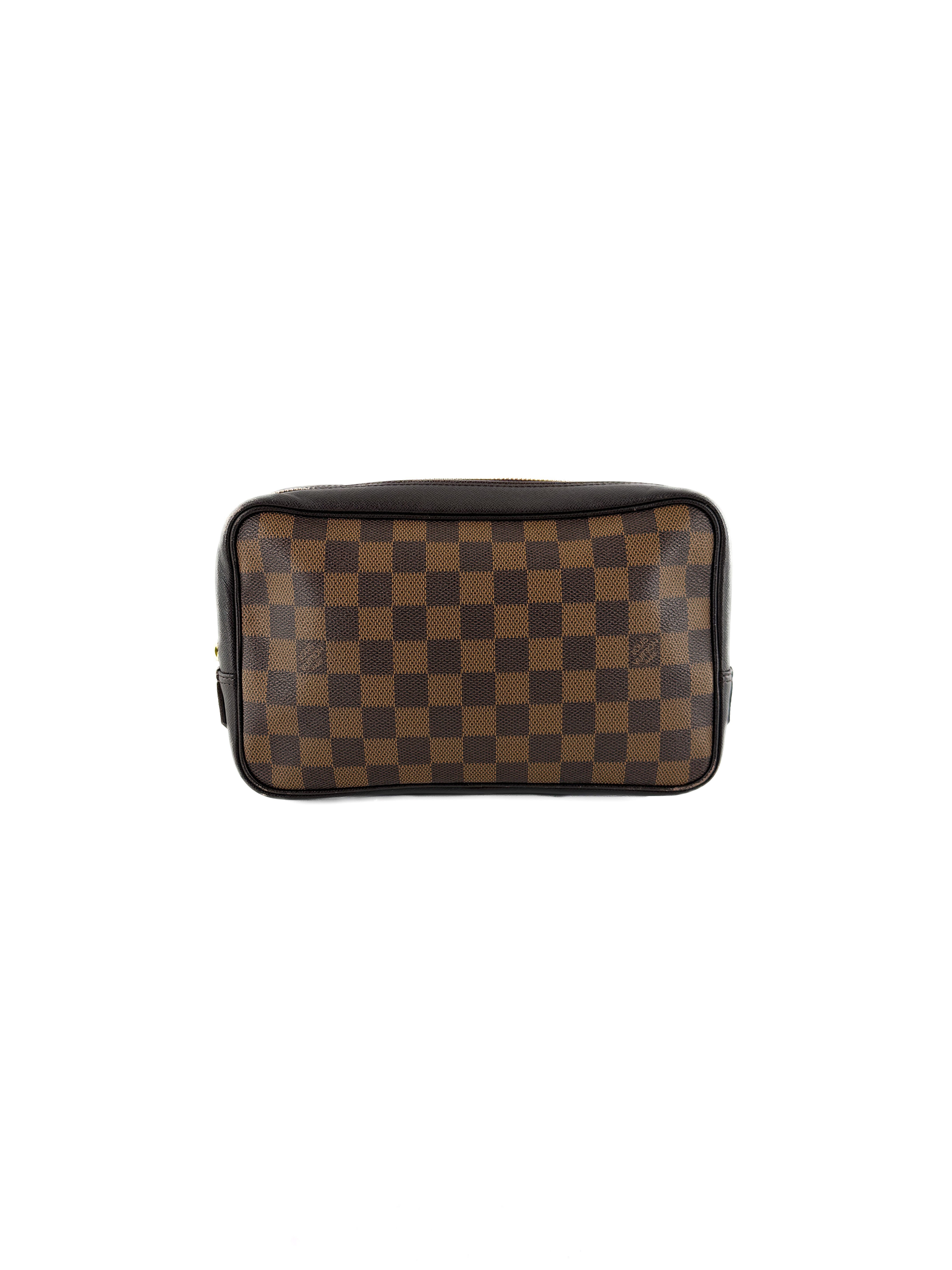 Louis Vuitton damier ebene trousse zip pouch 28