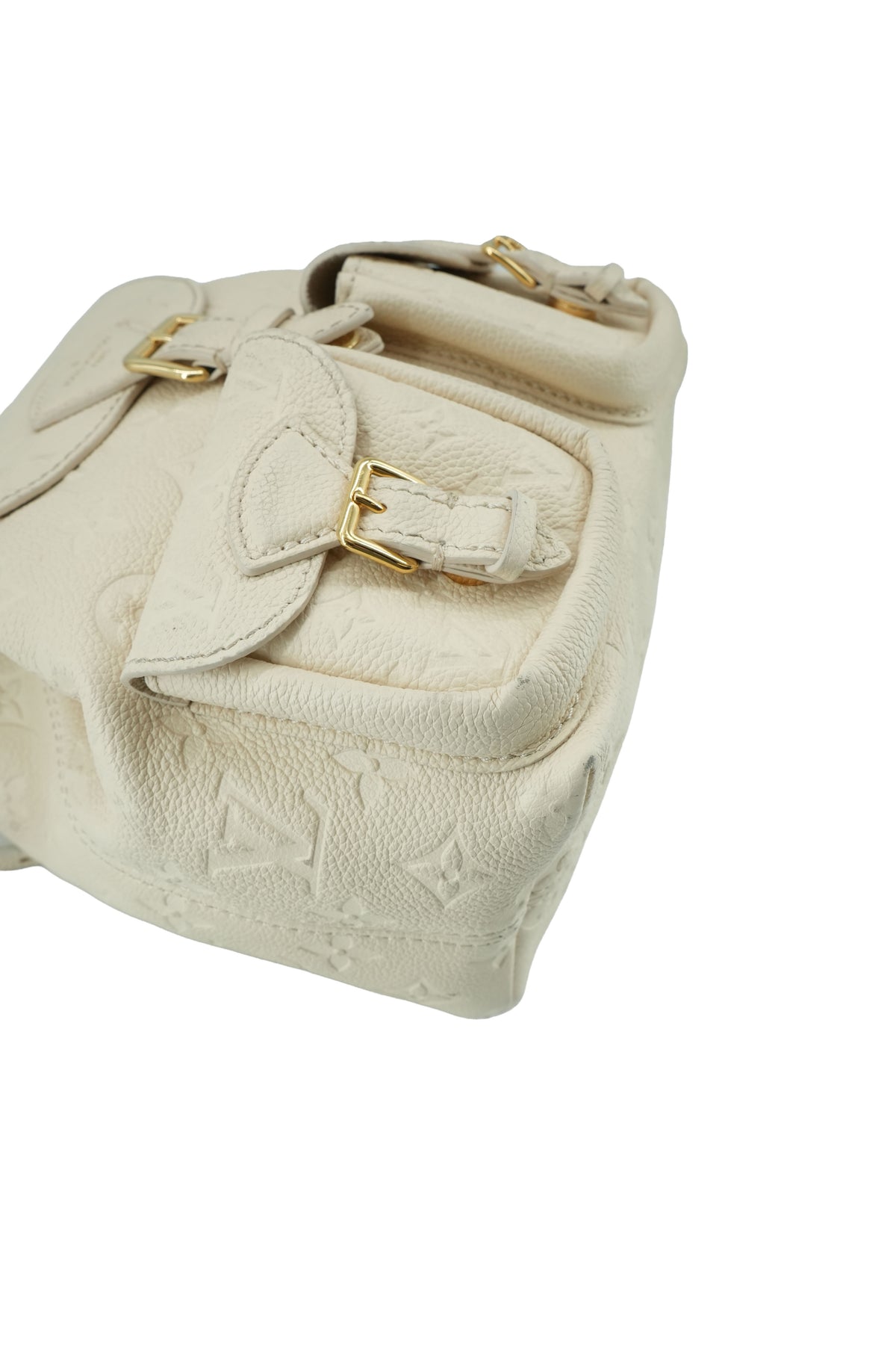 Louis Vuitton cream empreinte monogram Backup backpack NFC