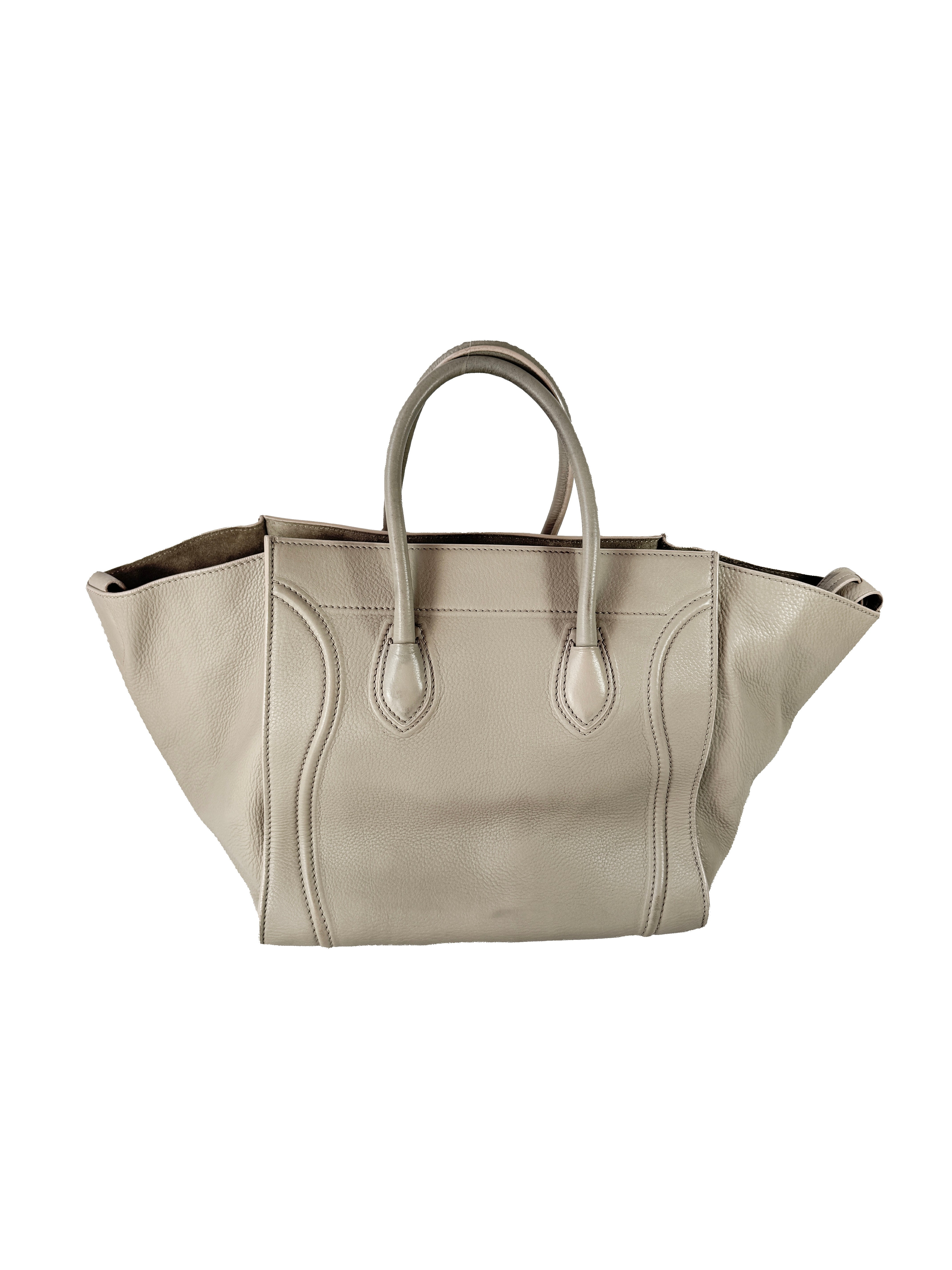 Celine beige leather Phantom bag S-GU-0122