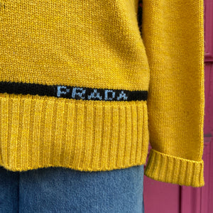 Prada yellow/black Monkey sweater size S/M (approx)