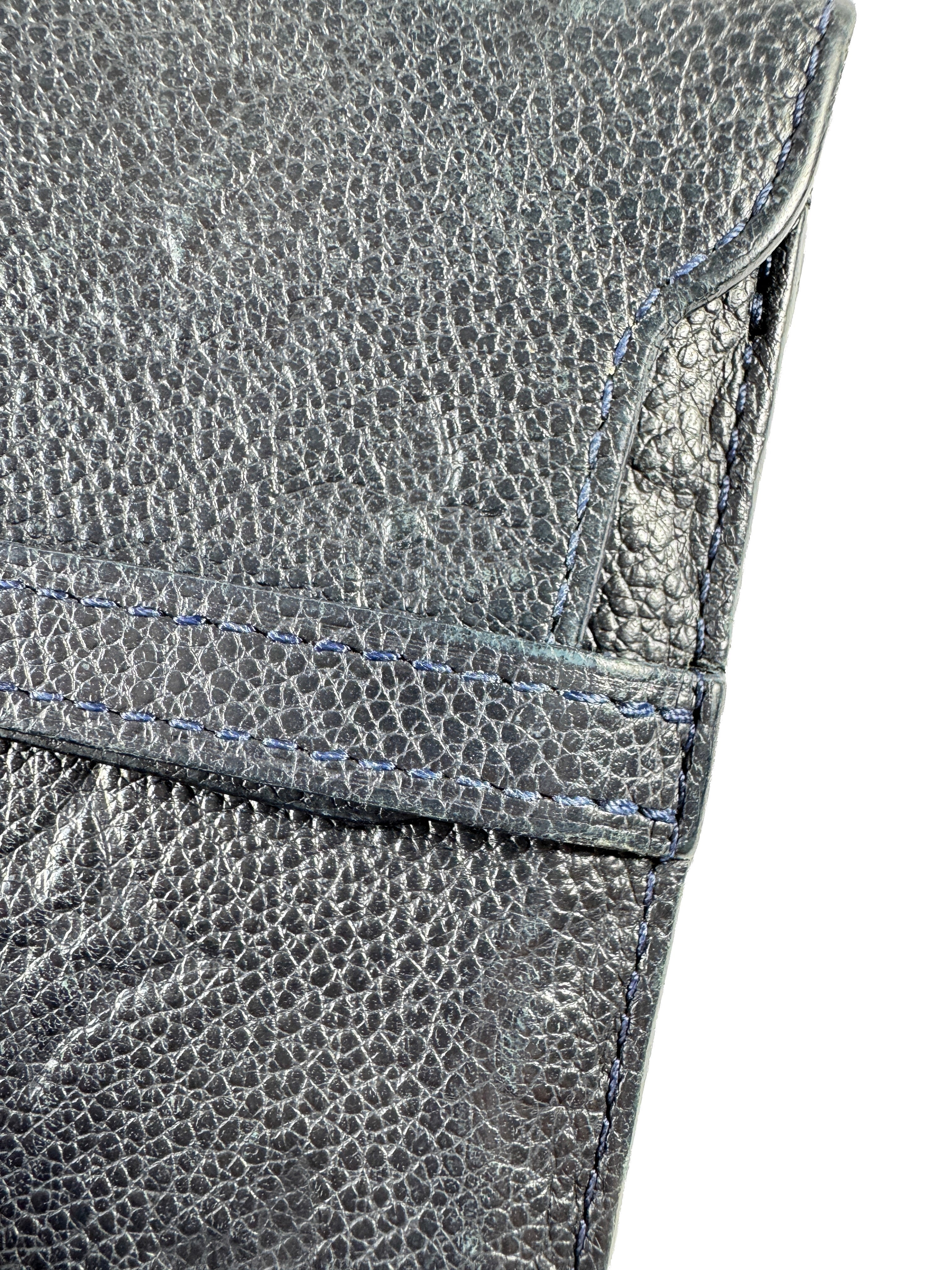 Louis Vuitton dark navy empreinte leather cigarette case  CA1122