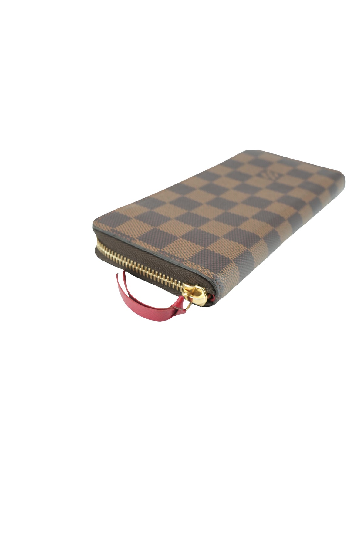 Louis Vuitton damier ebene Clemence wallet red SD3230