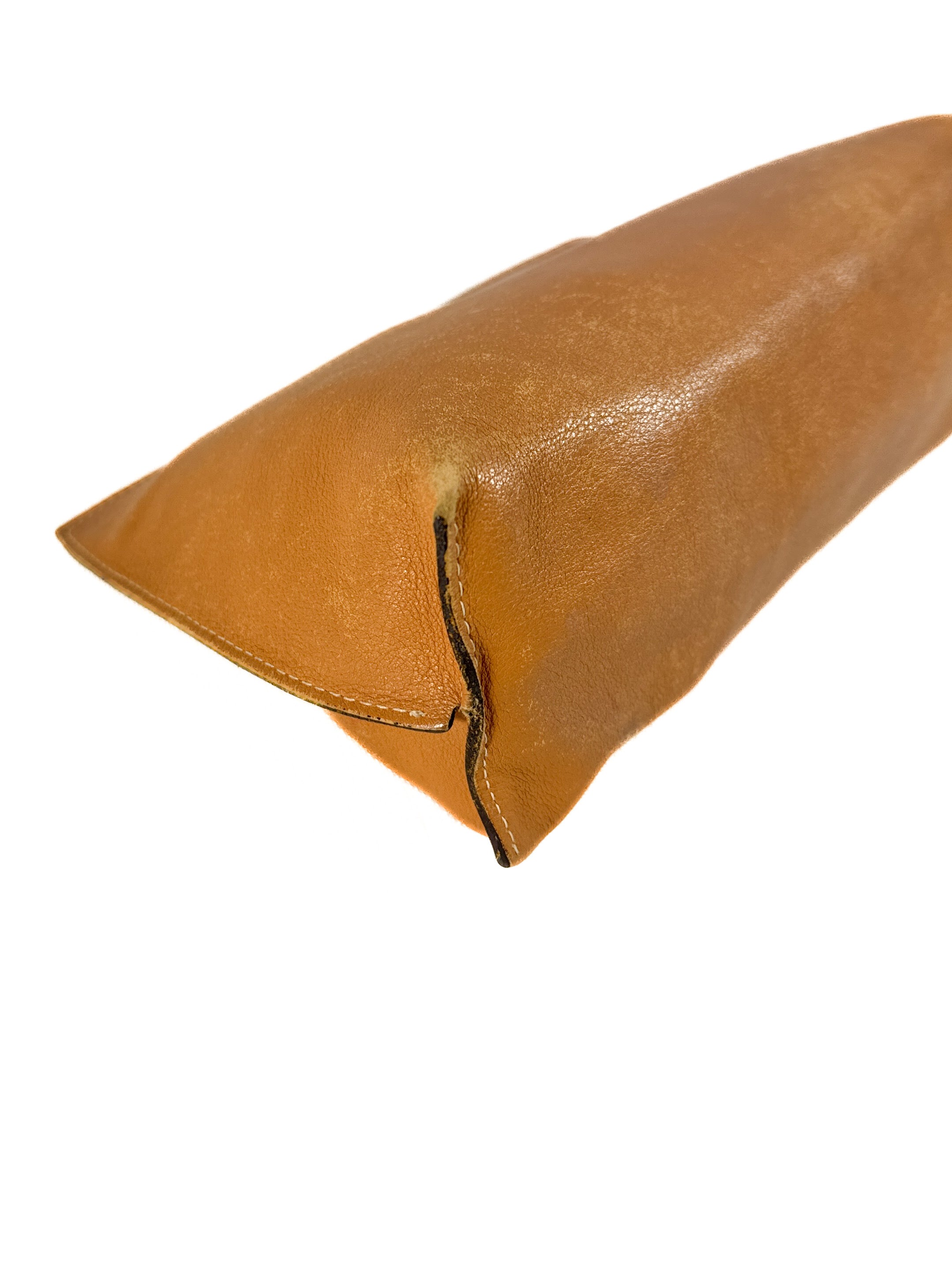 Loewe brown leather vintage zip pouch