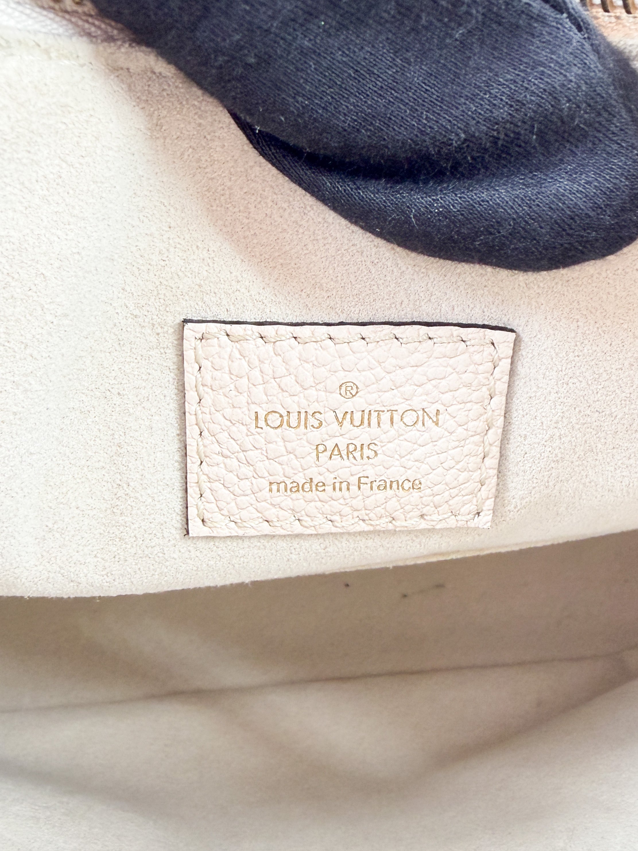 Louis Vuitton empreinte monogram Giant by the Pool Marshmallow Hobo cream/saffron NFC - My Girlfriend's Wardrobe LLC