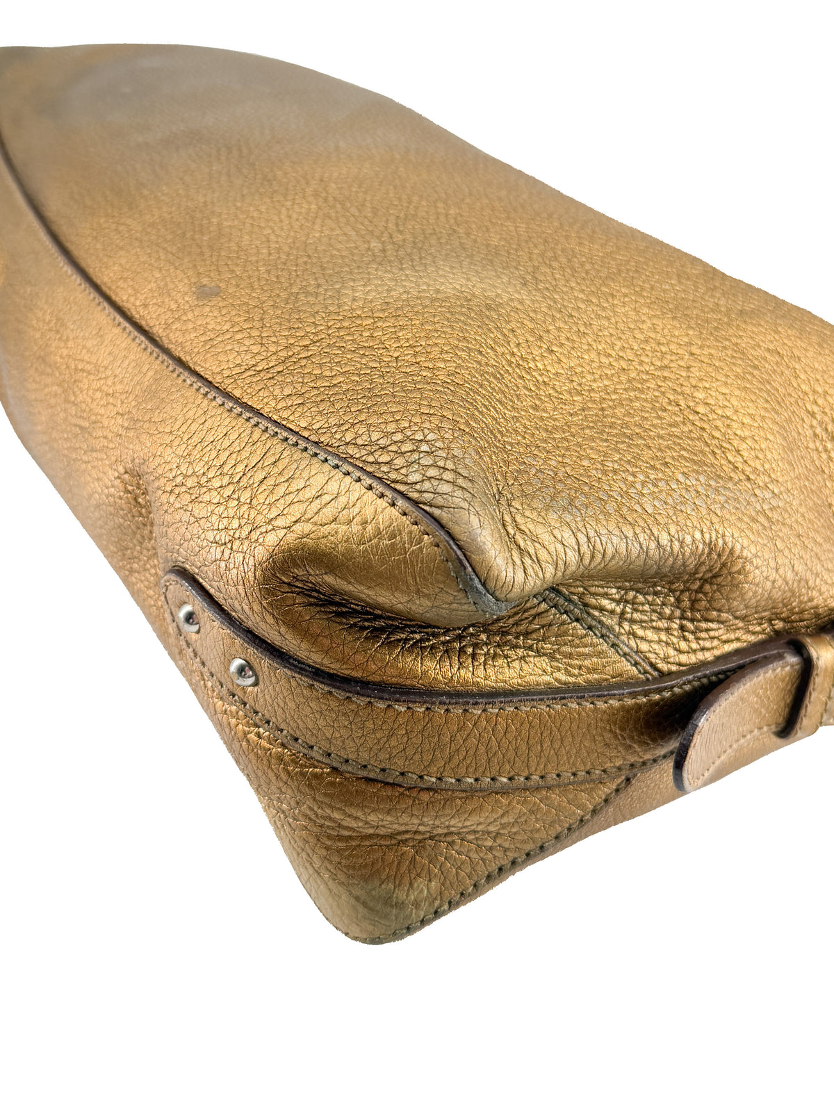 Prada gold metallic leather shoulder bag *as is*