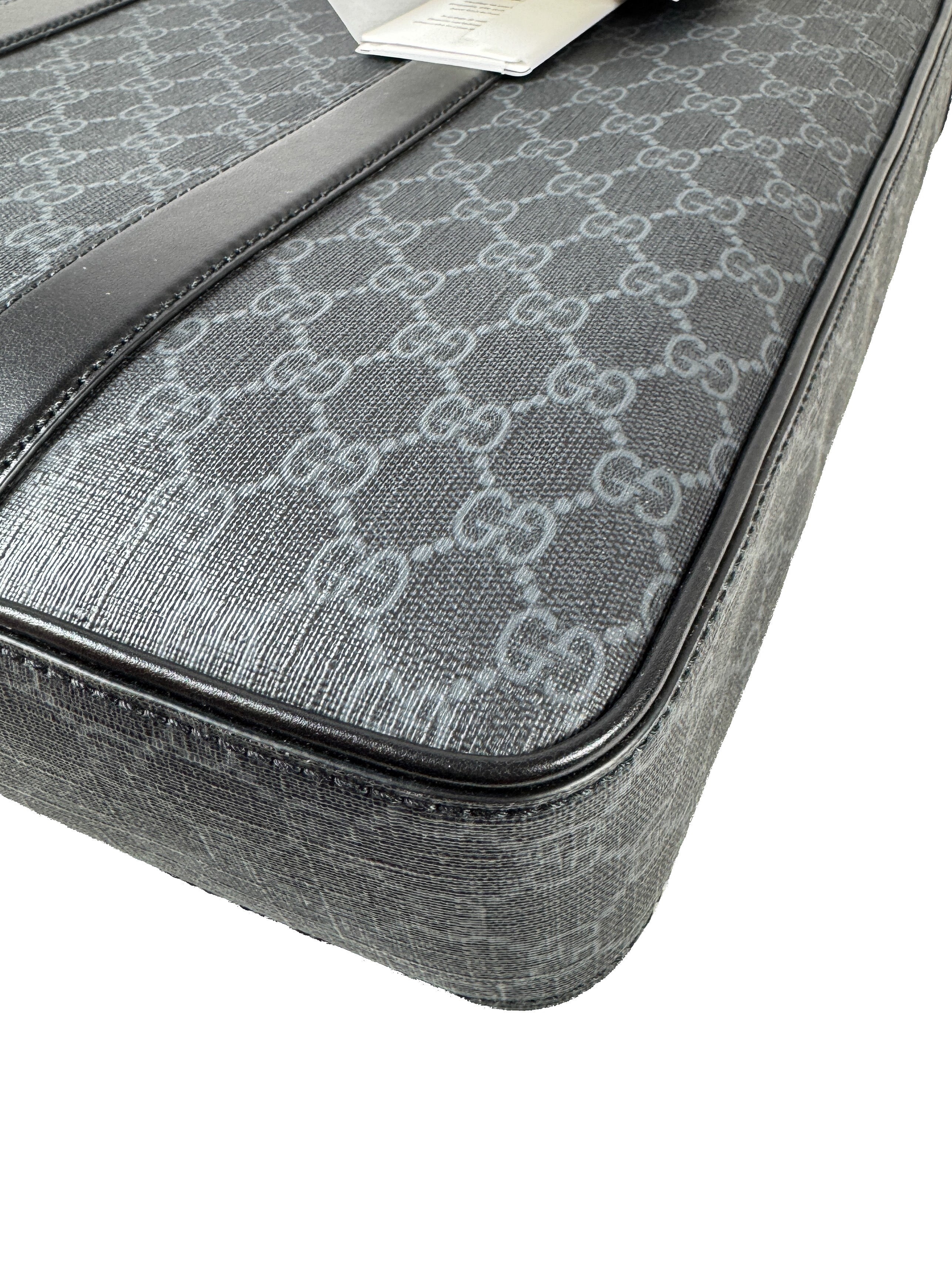 Gucci black GG Supreme vertical tote 794918-520981