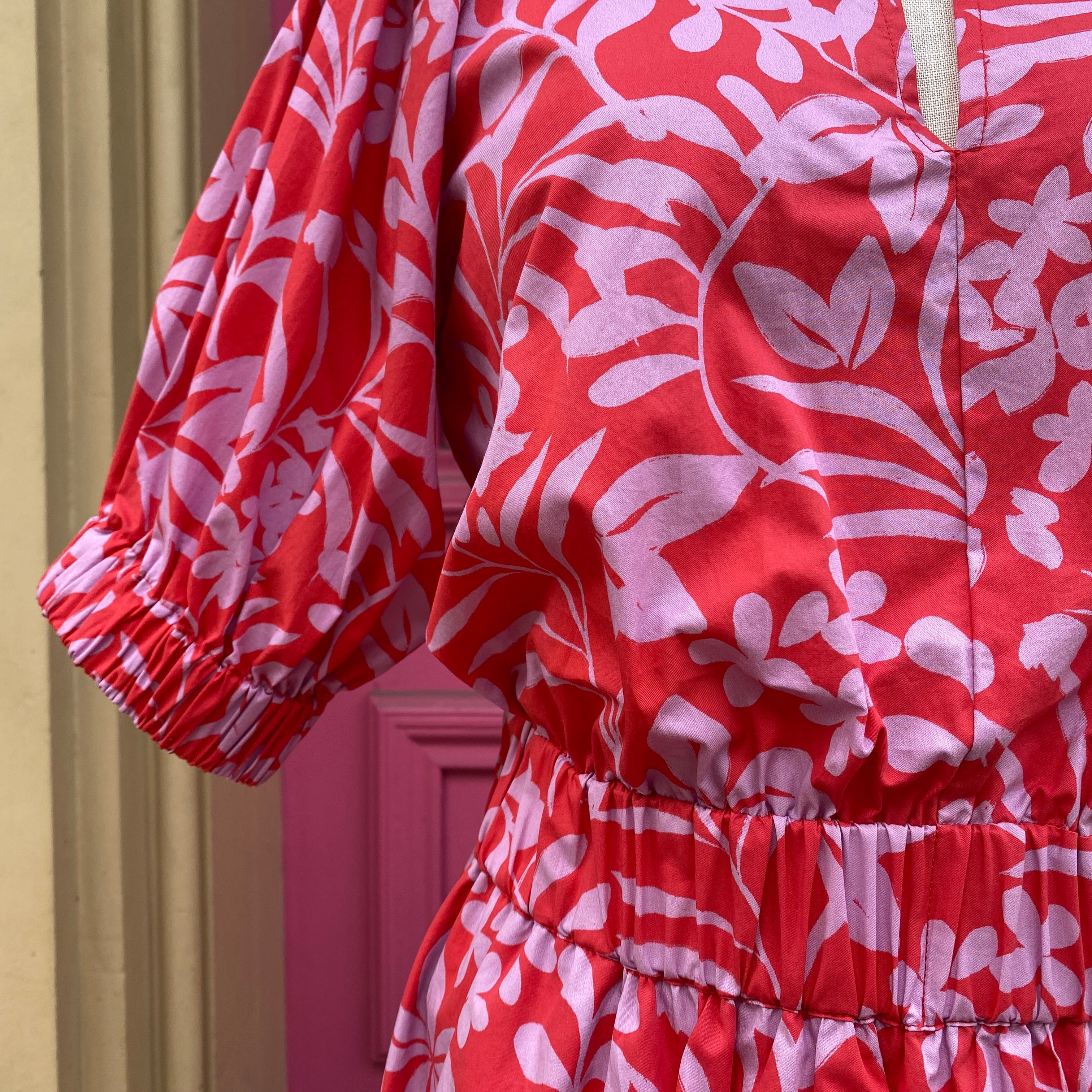 Voyageur by MerSea Hedy tropical tiered midi dress size S