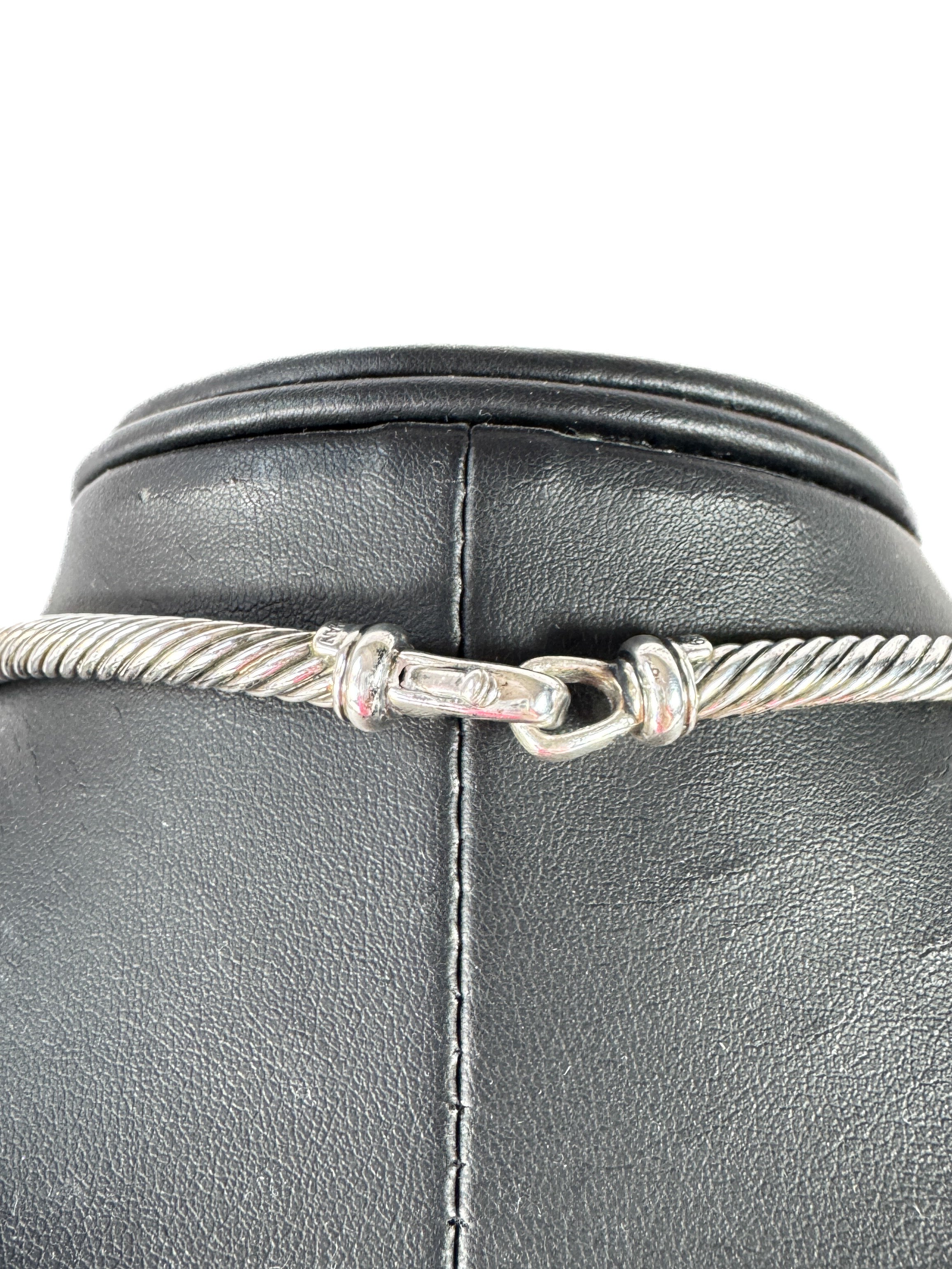 David Yurman sterling silver, 14K gold Albion pendant cable necklace