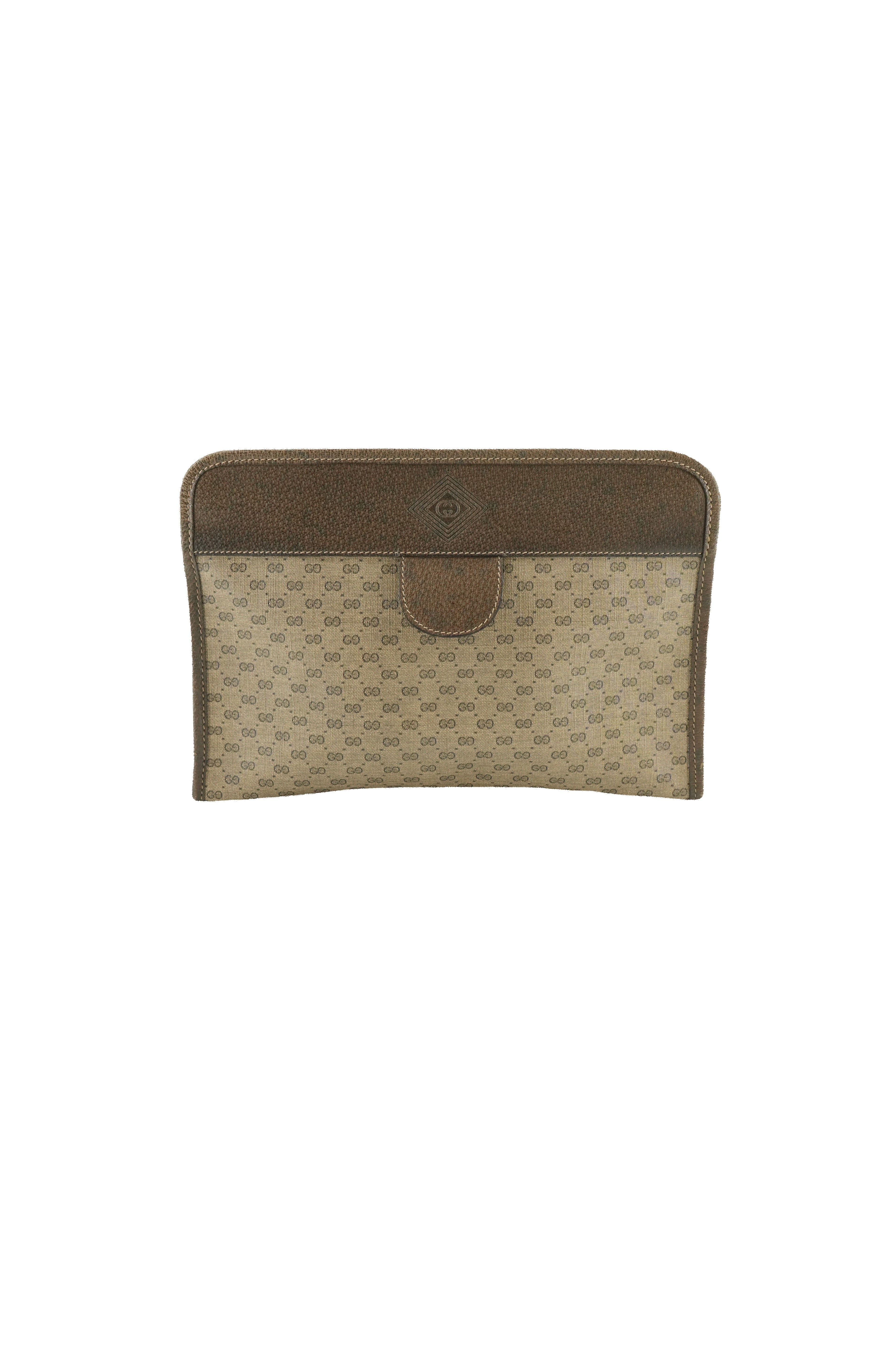 GUCCI グッチ/ヴィンテージ/クラッチ 67-039-5229 Gucci brown micro GG convertible clutch 67-039-5465