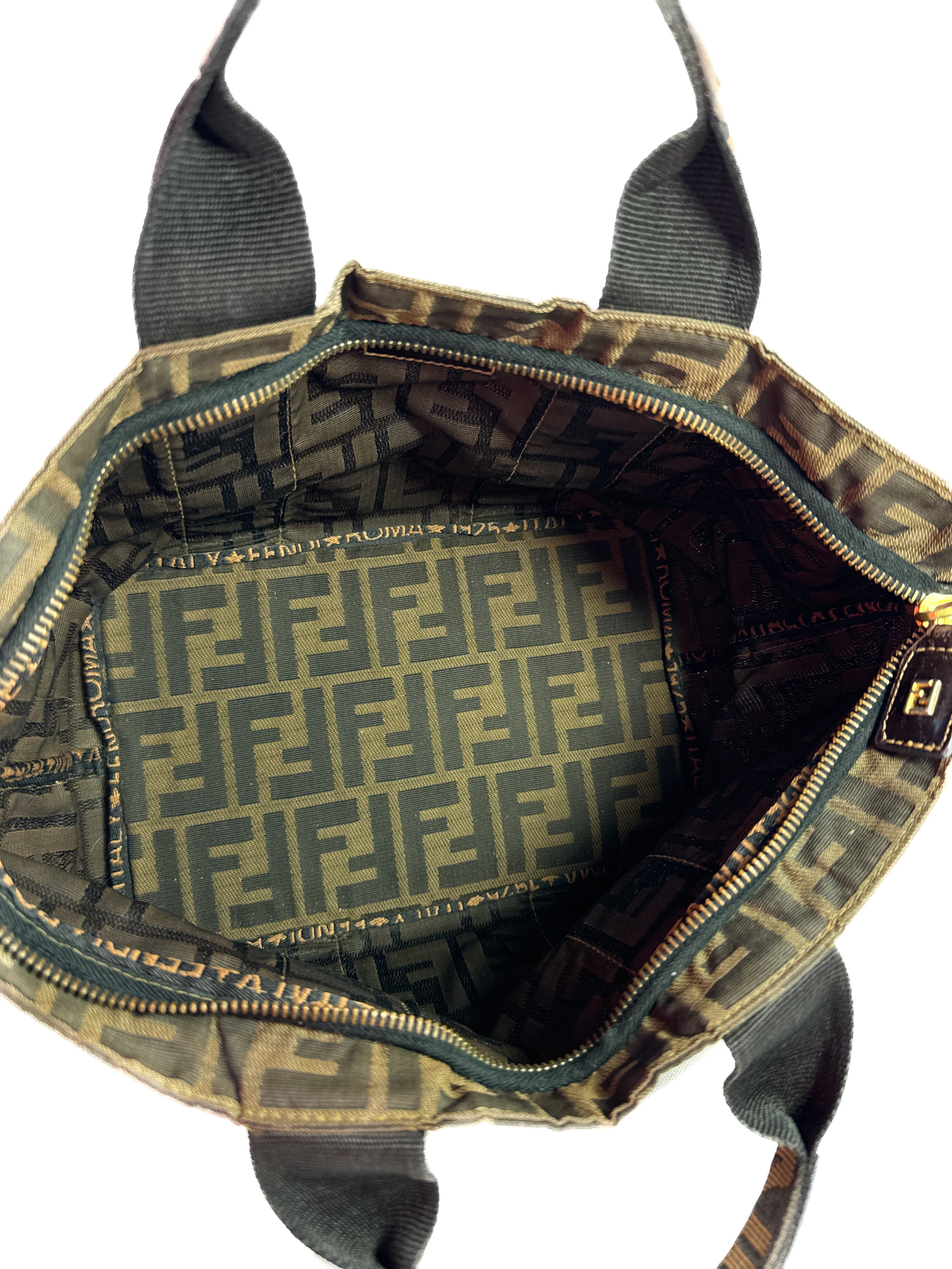 Fendi Zucca nylon mini 1925 tote