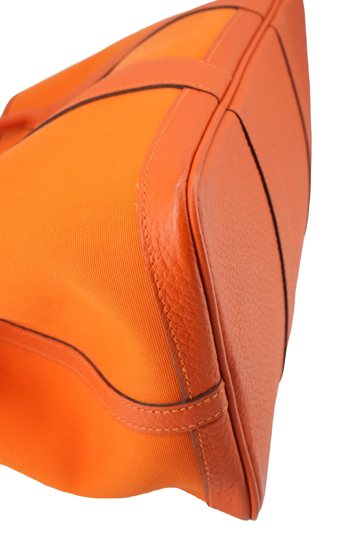 Hermès orange canvas leather Garden Party 36 T