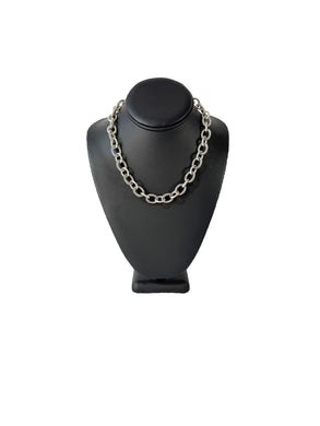 David Yurman sterling silver oval link cable necklace