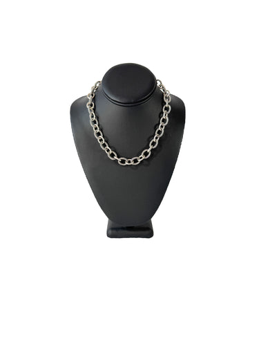 David Yurman sterling silver oval link cable necklace