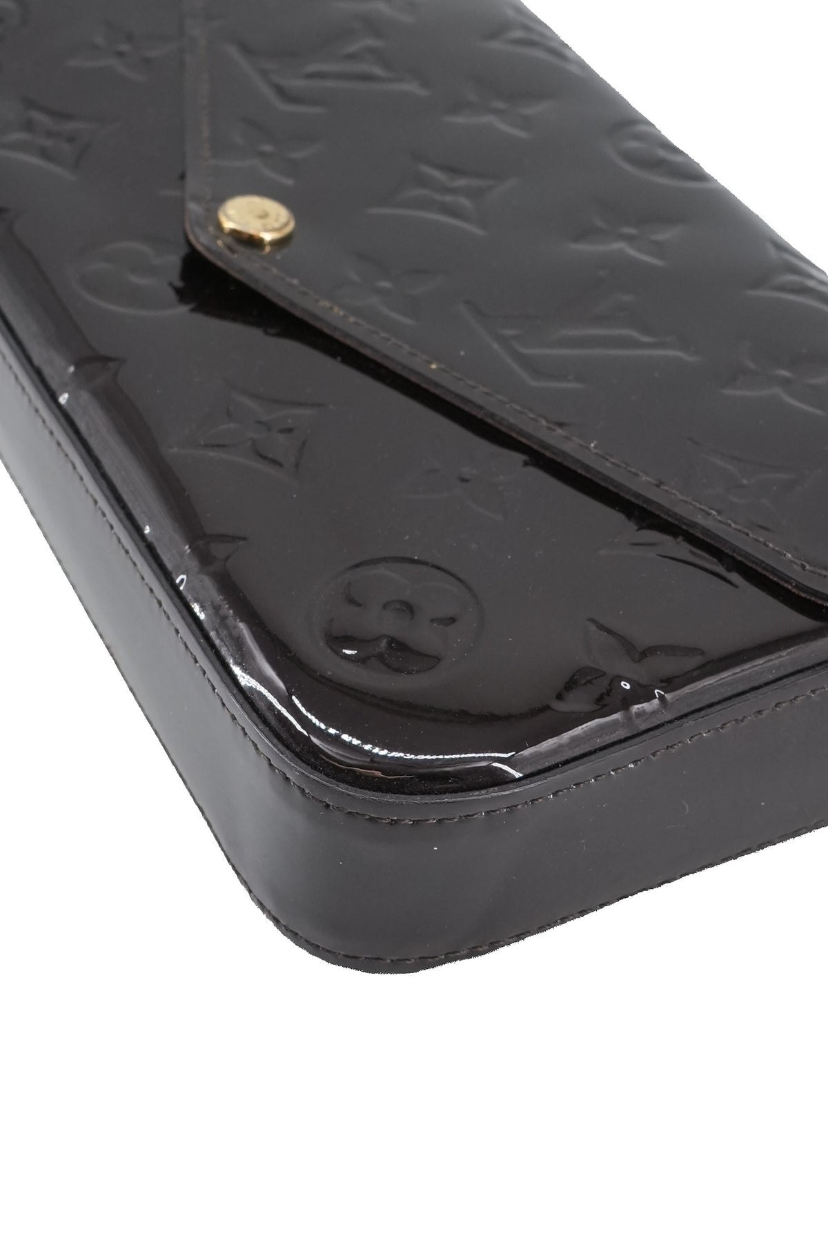 Louis Vuitton dark purple vernis Felicie Pochette TJ3148