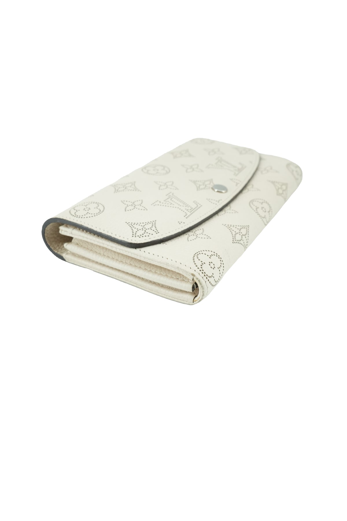Louis Vuitton white Mahina leather Iris wallet TN5104