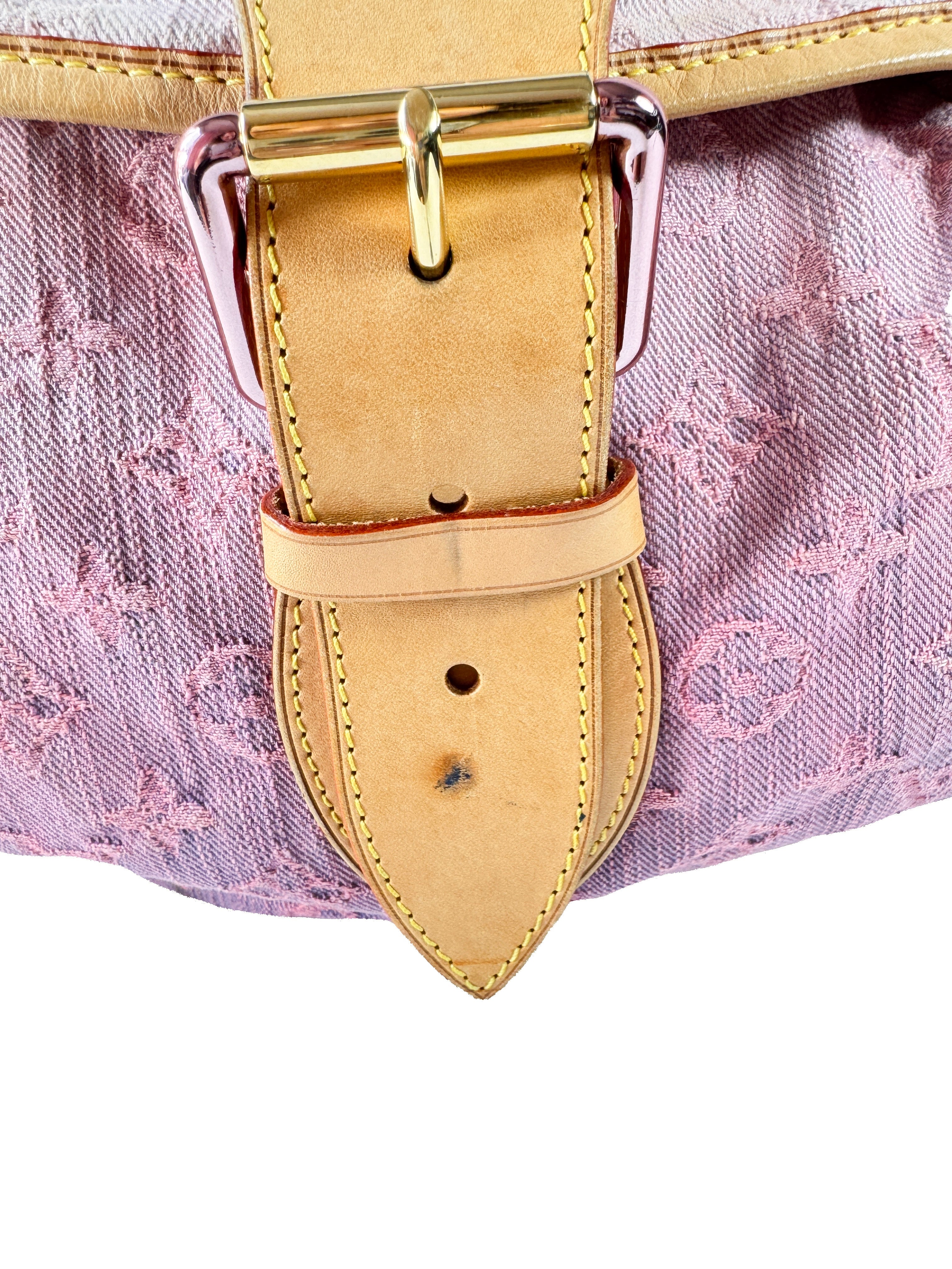 Louis Vuitton Sunshine pink denim monogram FL0130