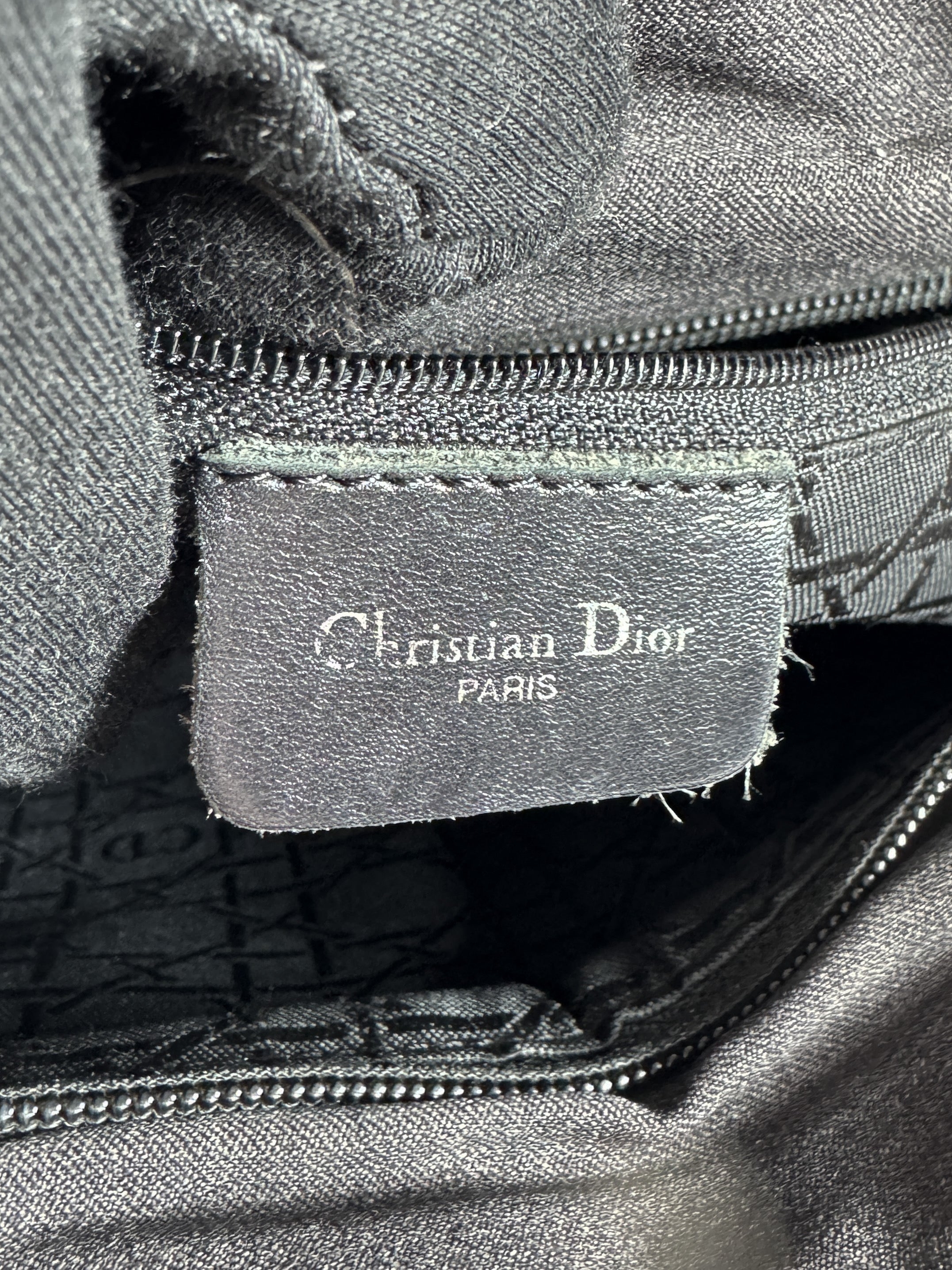 Christian Dior black denim Lady Dior vintage RU 0967