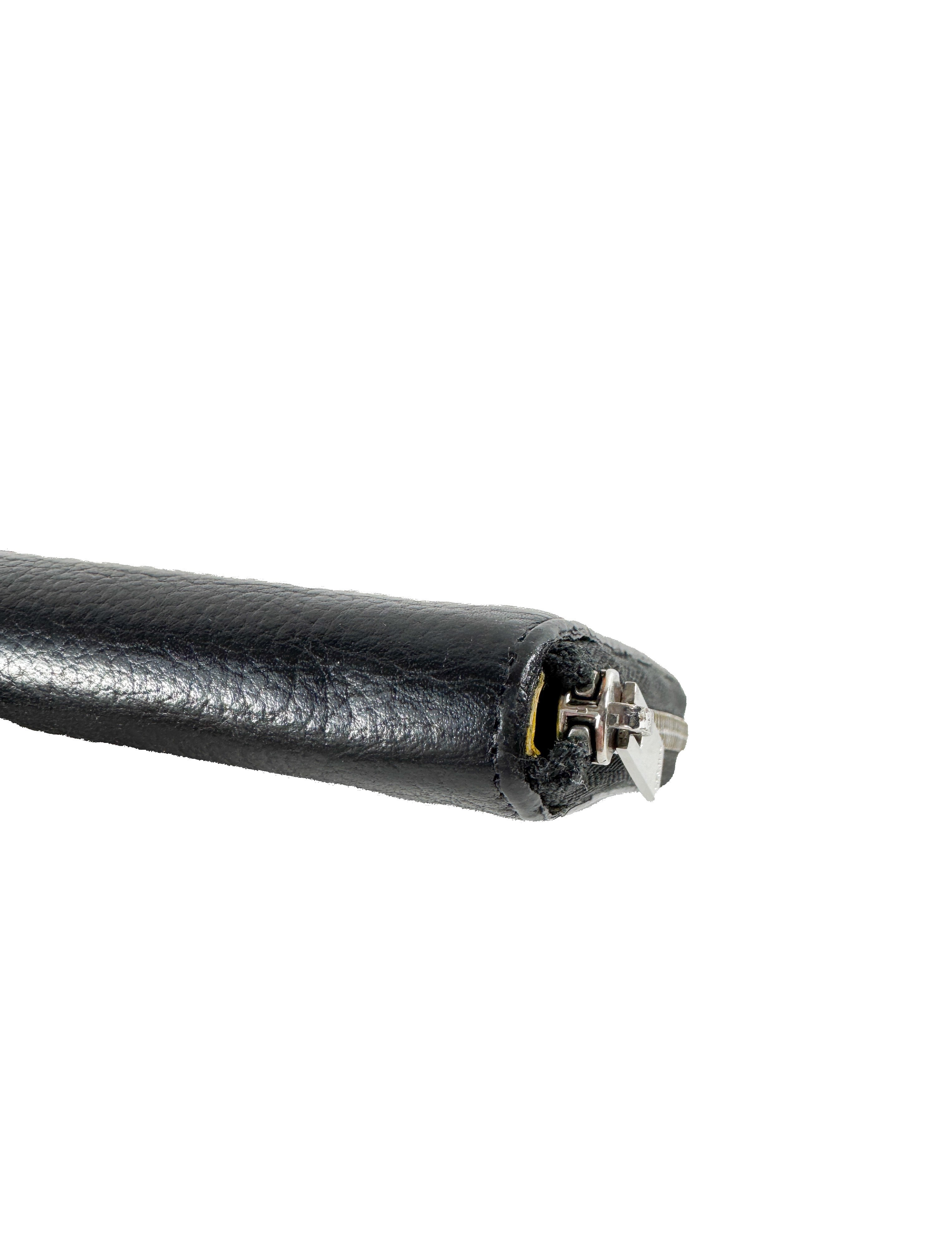 Celine black/yellow leather small zip around wallet