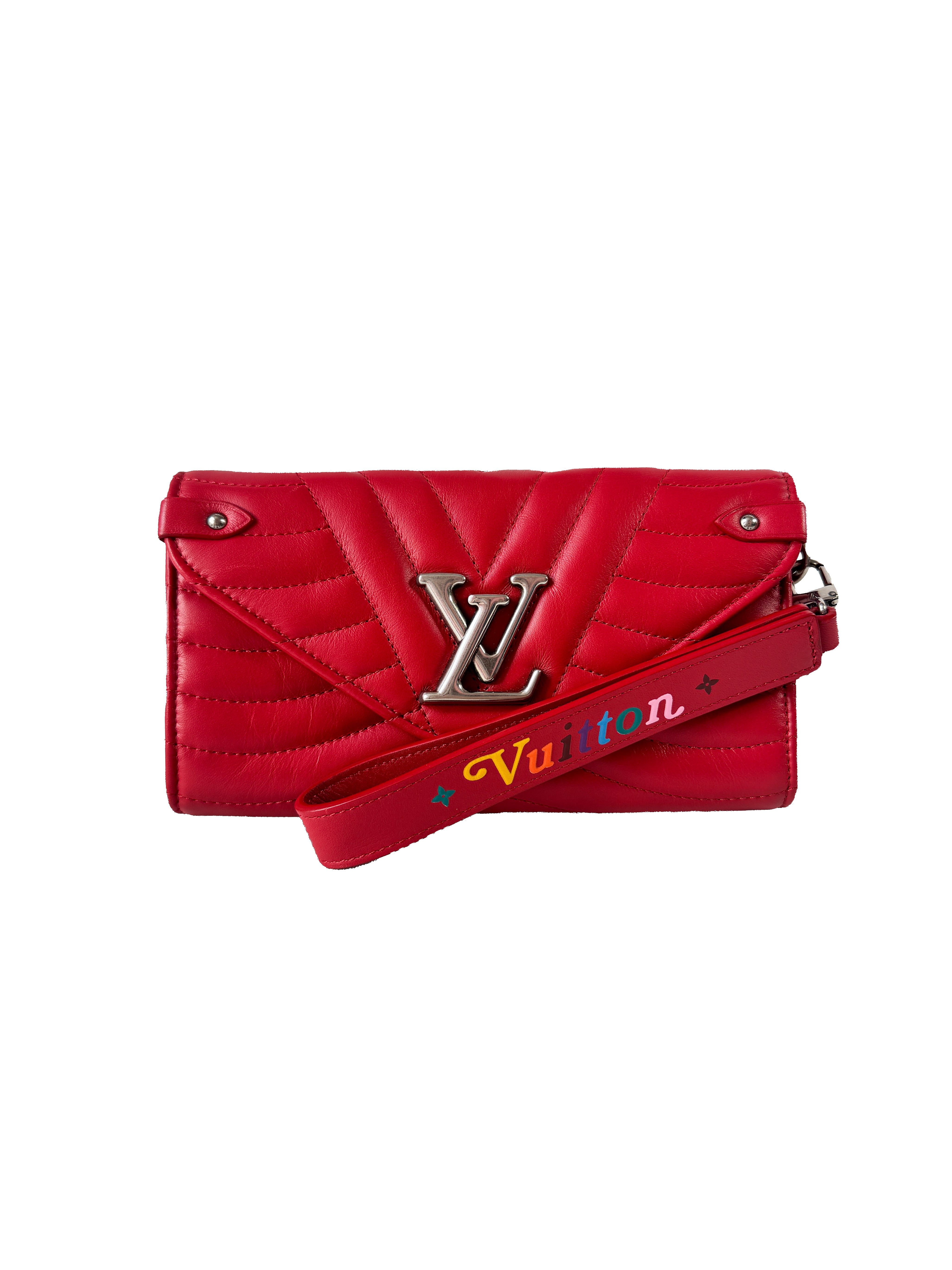 Louis Vuitton red leather new wave wallet/wristlet NZ4158
