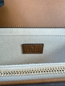 Gucci brown suede GG small Go bag 650815