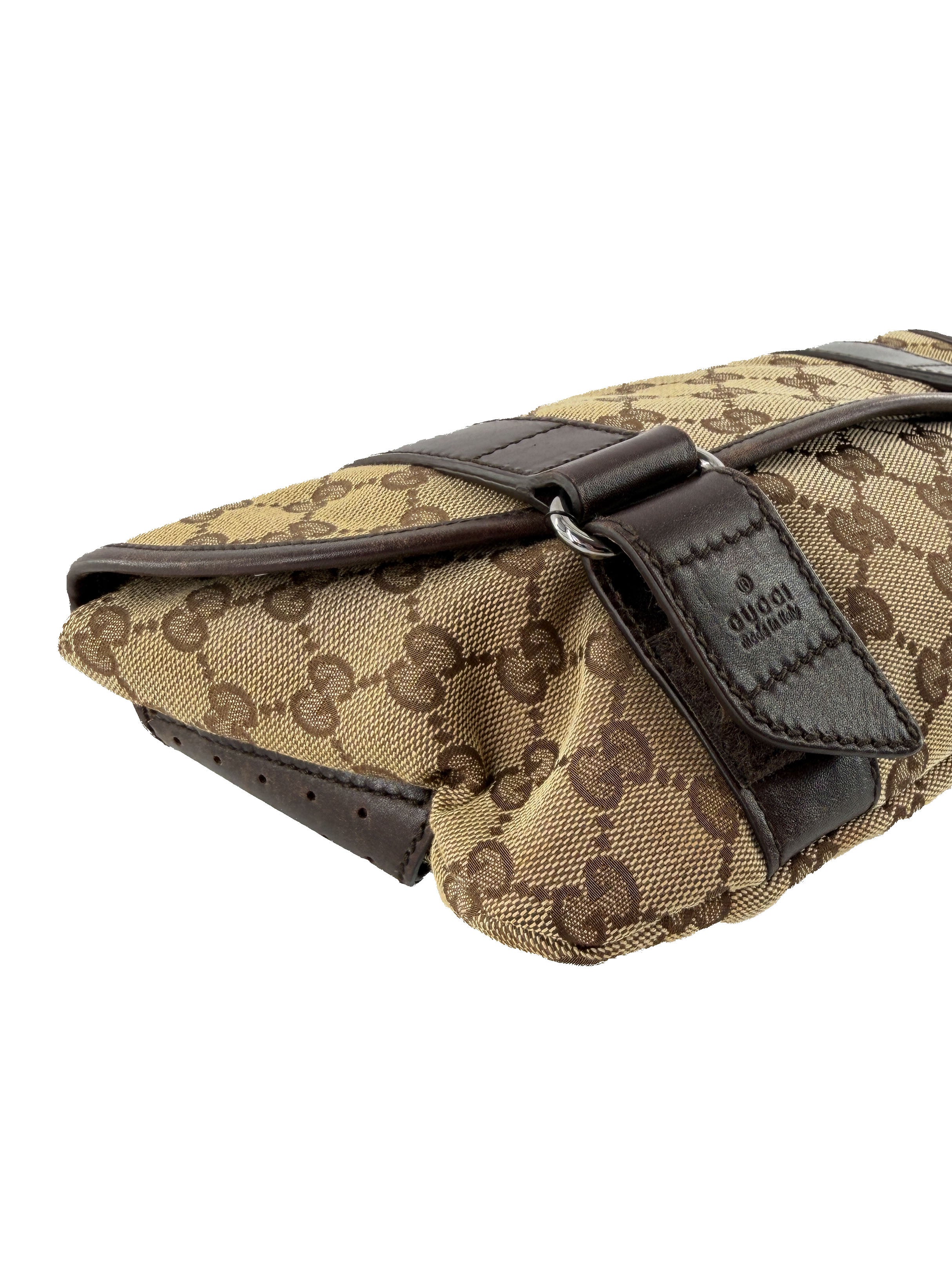 Gucci brown perforated sig. belt bag 145851 492695