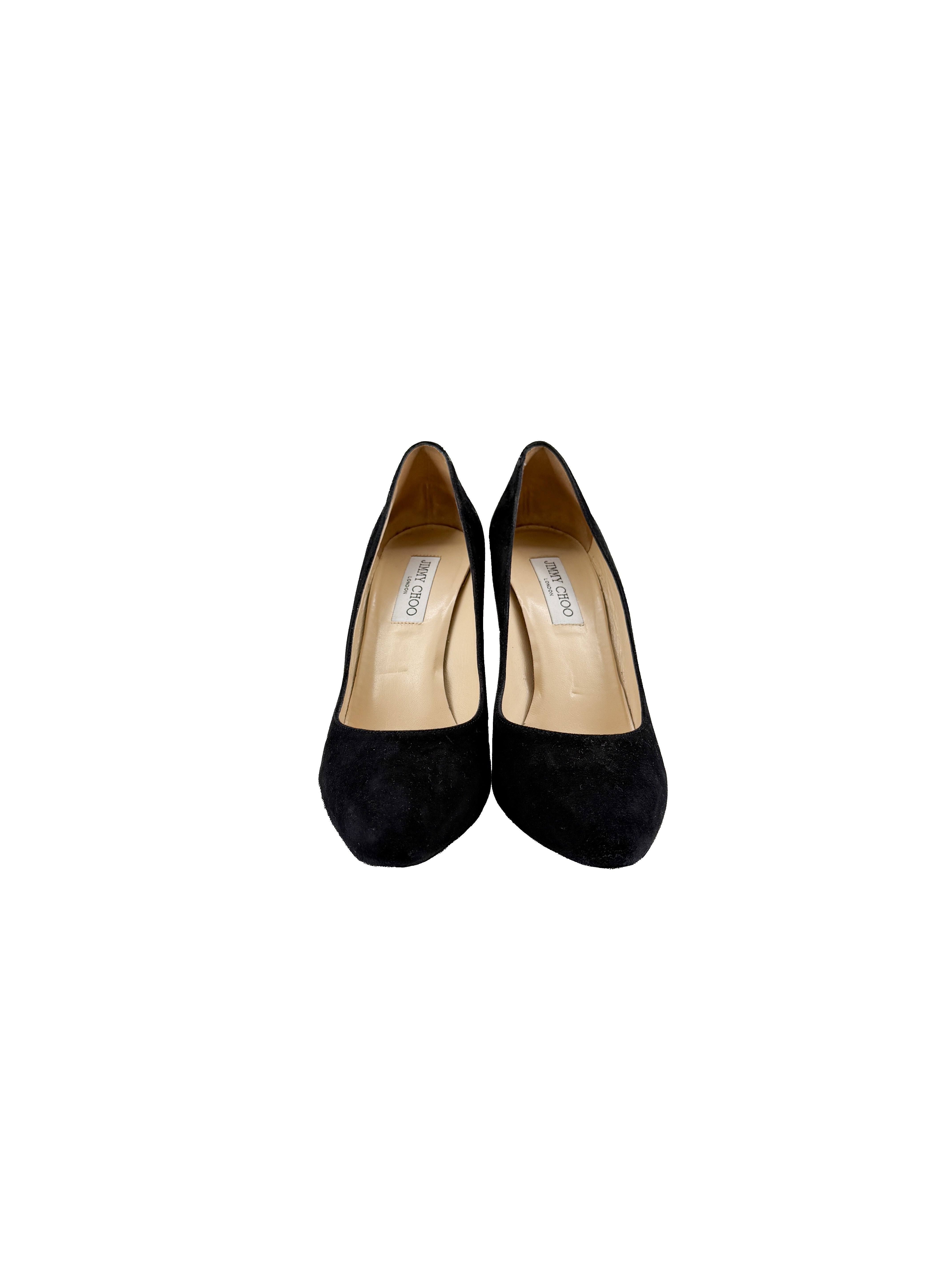Jimmy Choo black suede pumps size 40.5 BOX