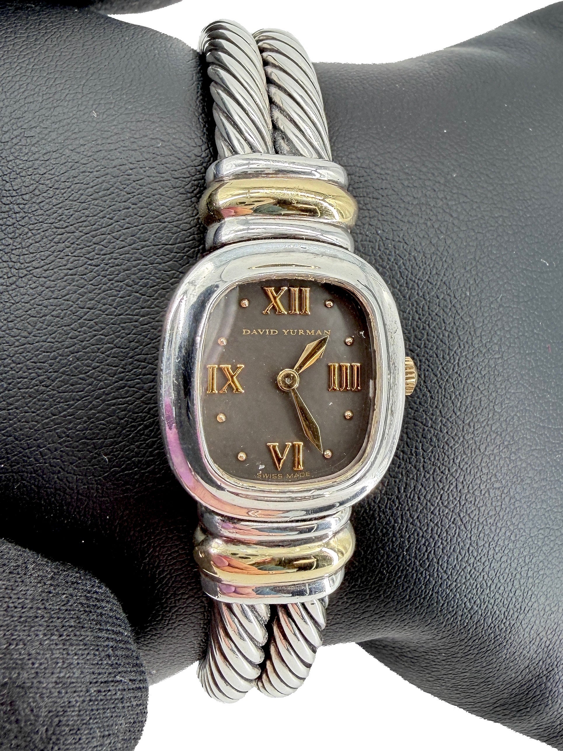 David Yurman cable classic sterling silver gold 18MM watch