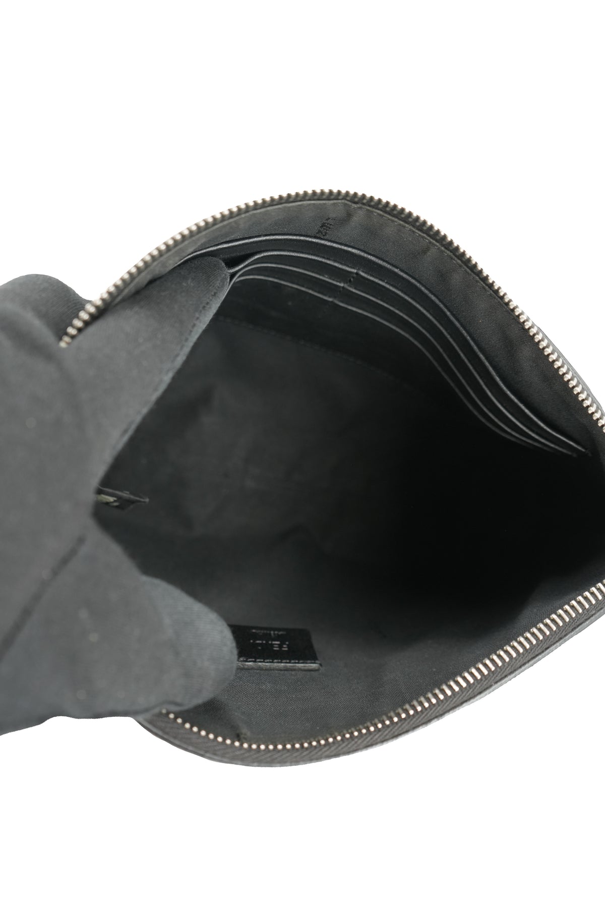 Fendi black Monster eyes pouch clutch 0059