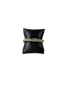 John Hardy sterling silver, 18k gold braided bracelet