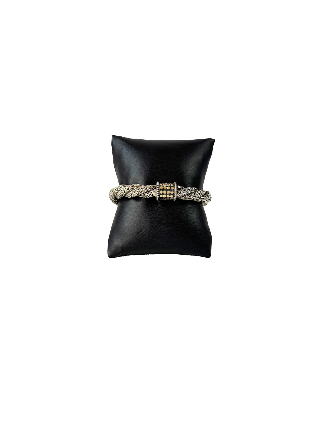 John Hardy sterling silver, 18k gold braided bracelet