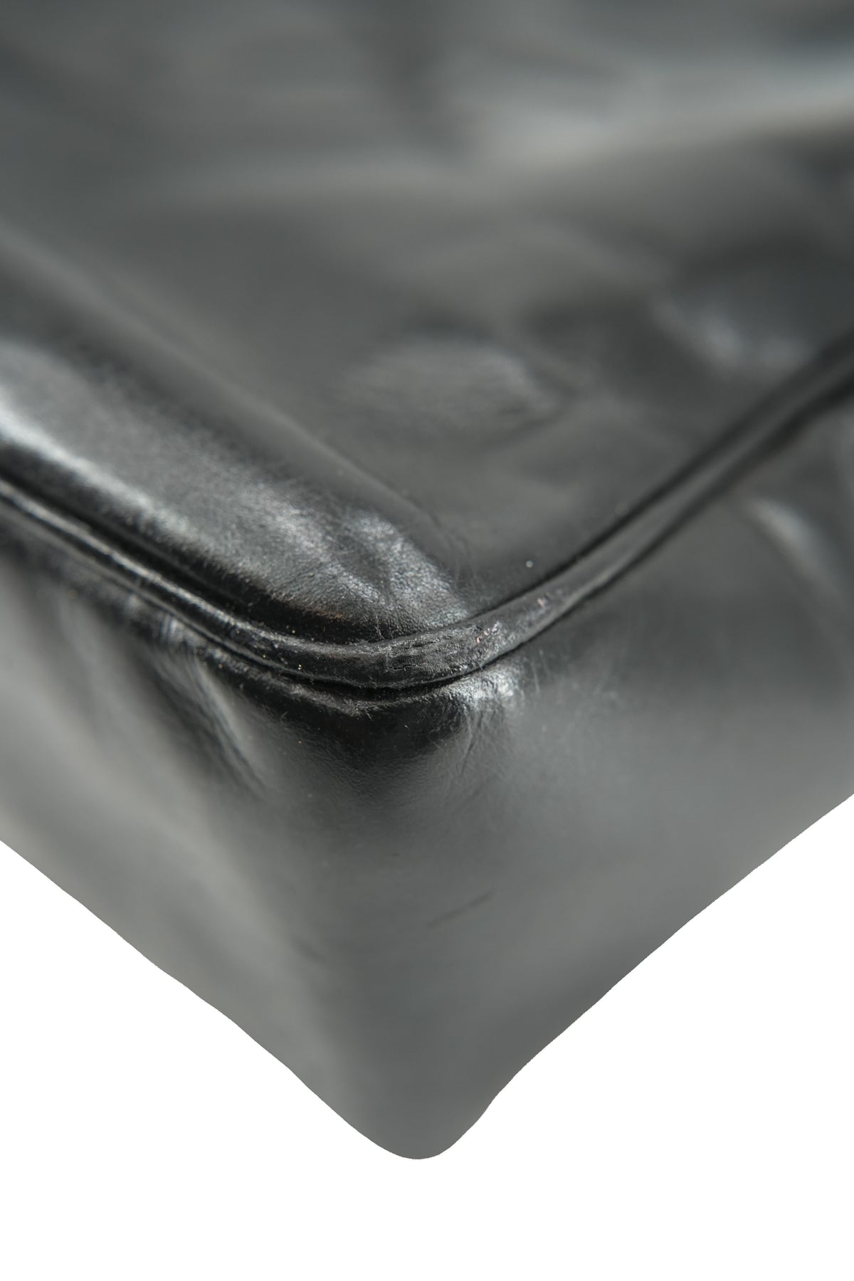 Chanel black leather vintage Timeless tote 1970888