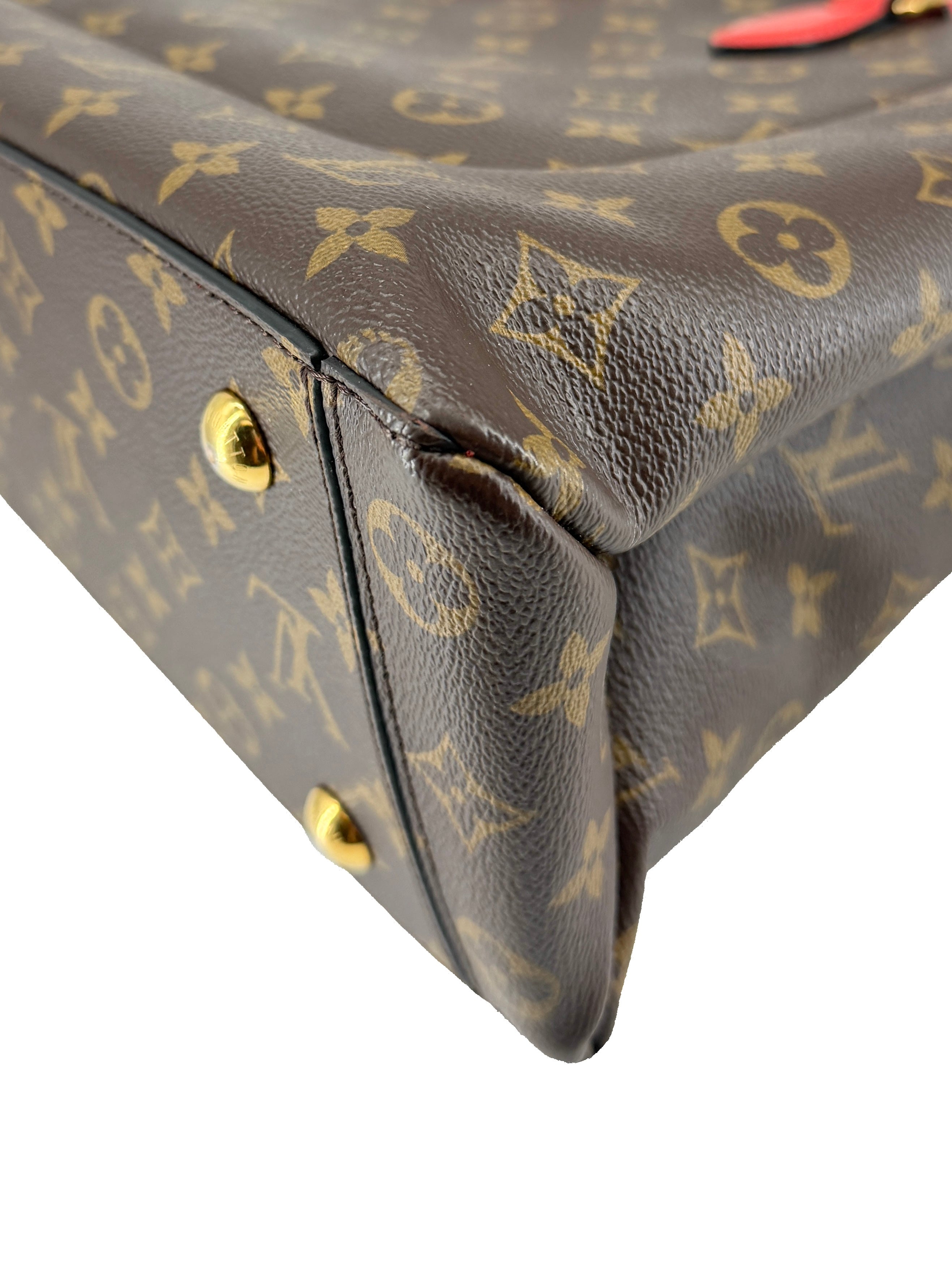 Louis Vuitton monogram red Flower tote SD1179