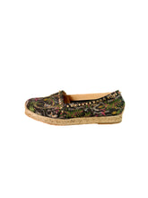 Christian Louboutin black jungle print spiked espadrille flats size 36 (6)