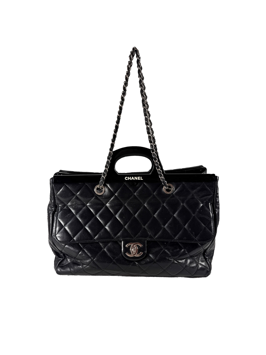 Chanel black CC delivery flap 20259700