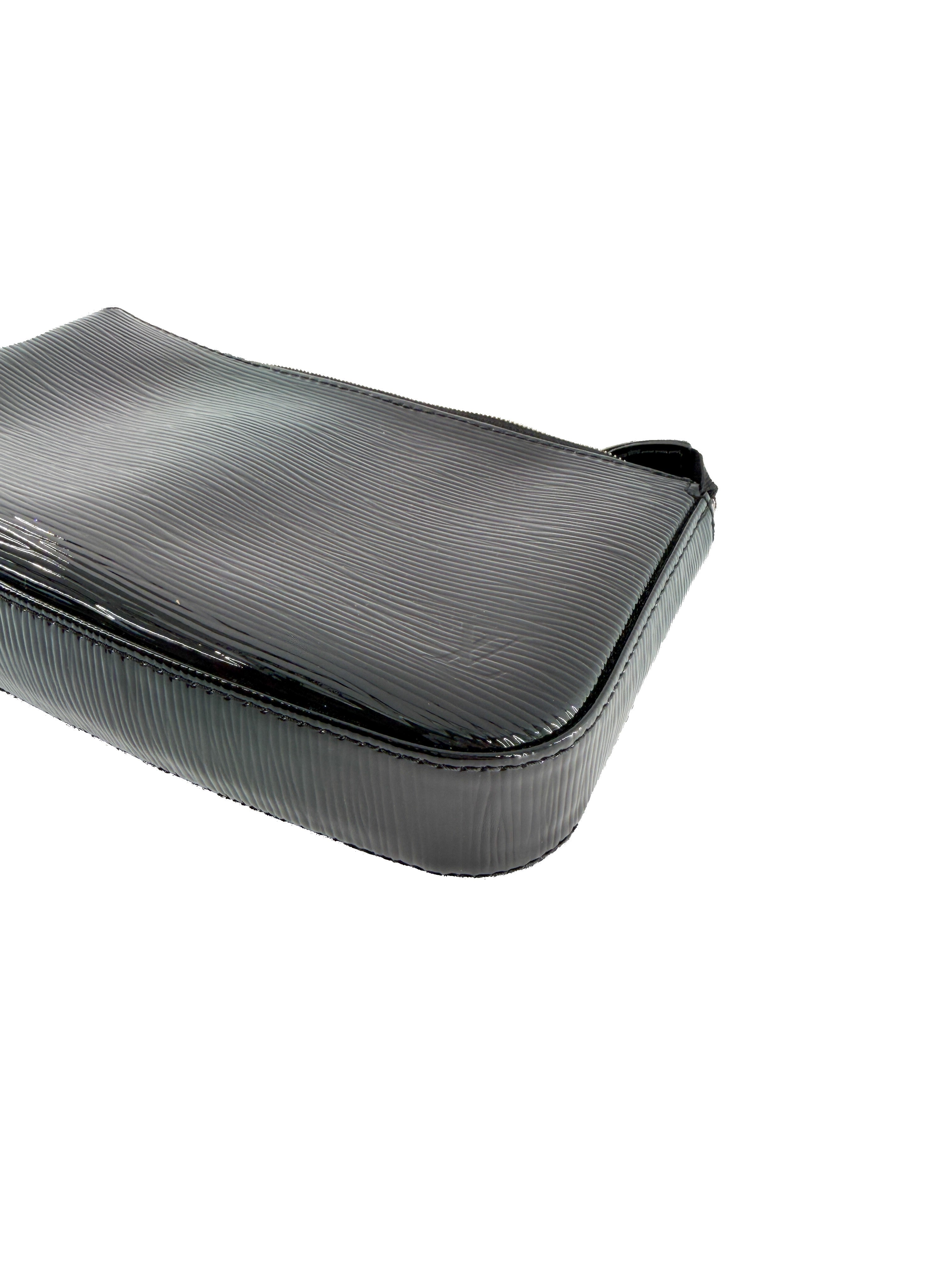 Louis Vuitton Electric black patent leather Epi pochette TR5112