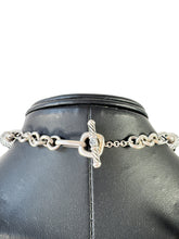 David Yurman sterling silver, clear quartz, black diamond Figaro necklace