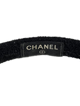 Chanel black tweed & fur ear muffs